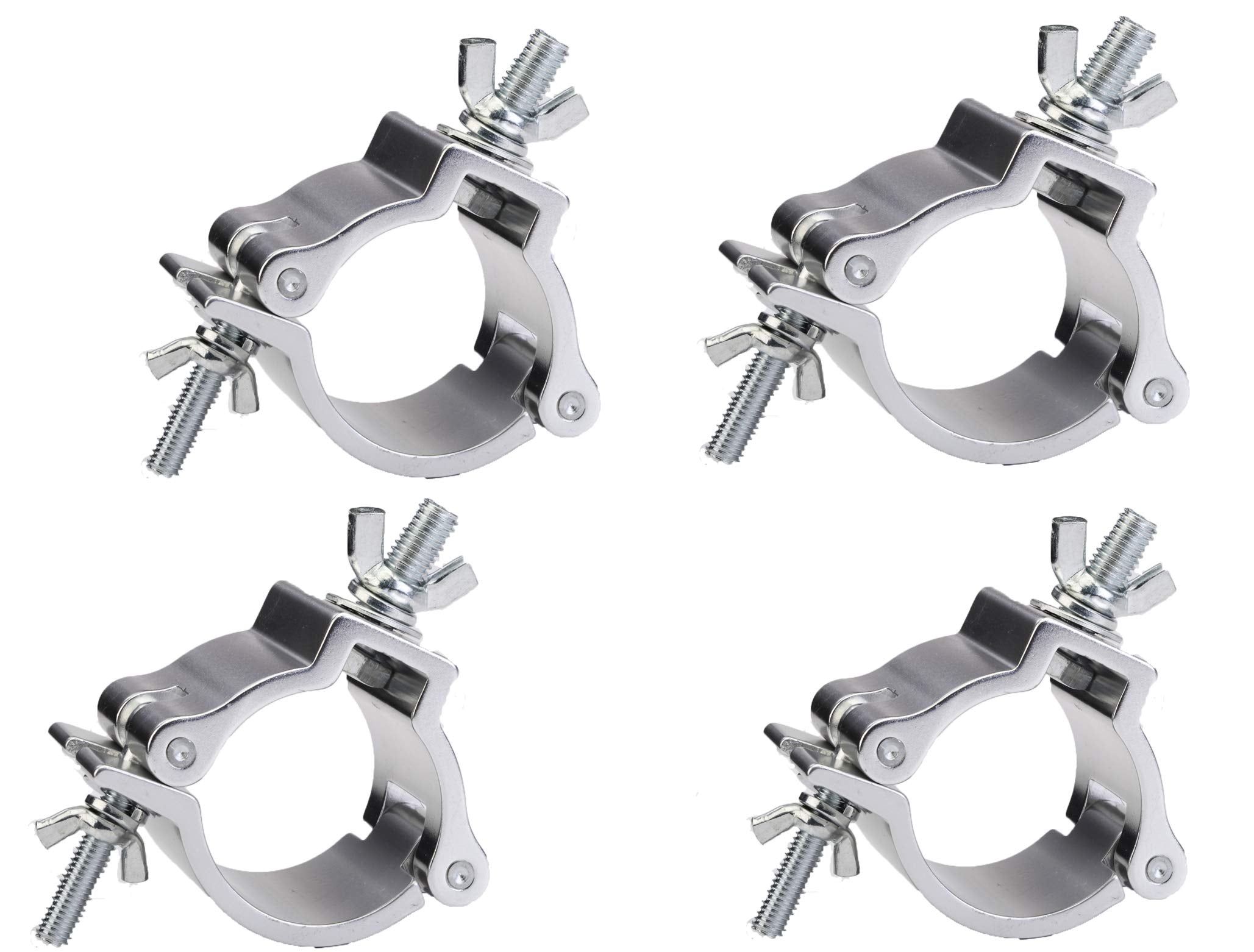 DragonX 4 Pack Heavy Duty 220 lb O-Clamp - Versatile 2 Inch Lighting Truss and DJ Light Clamp for Stage and Studio