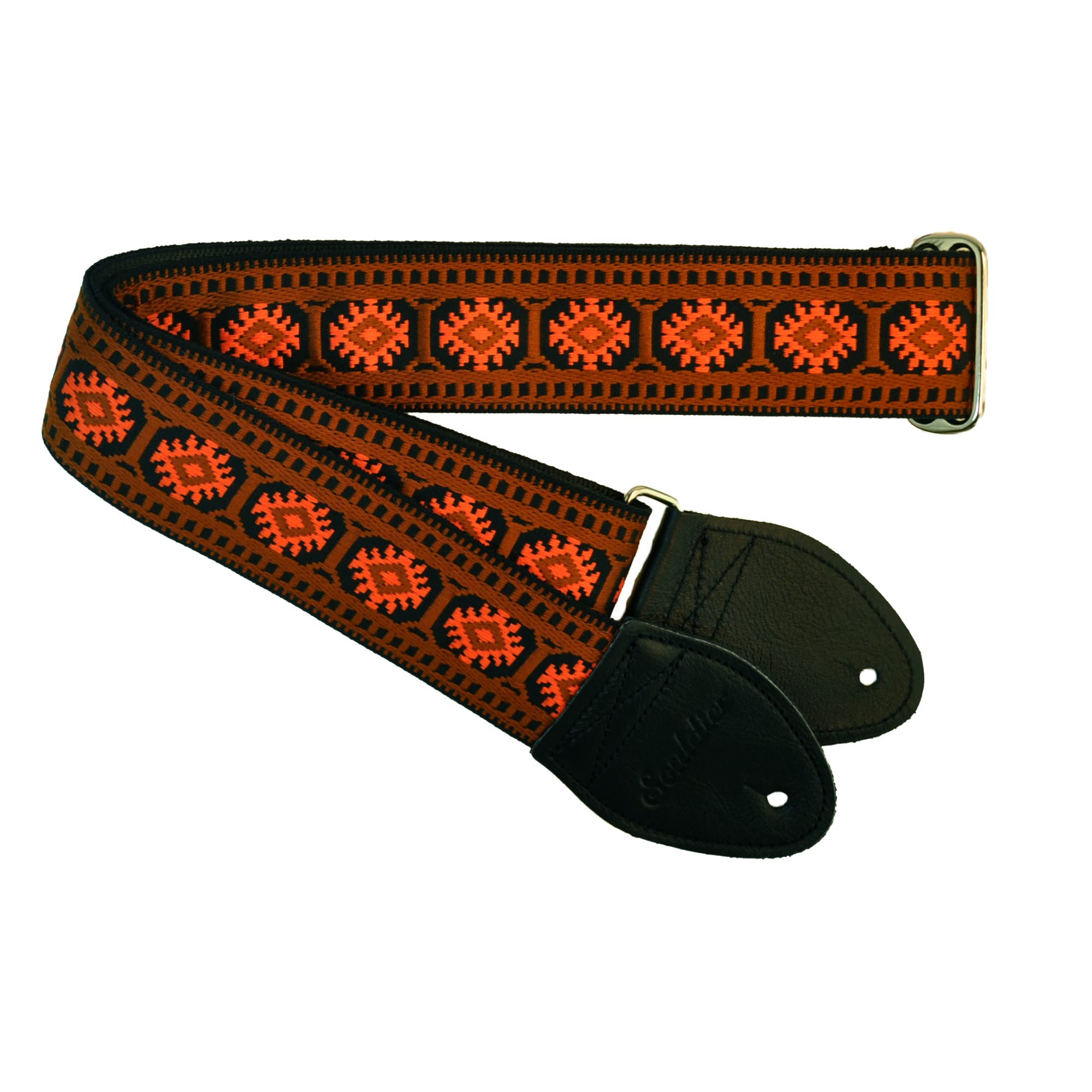 Souldier Gs0179Bk02Bk - Handmade Seatbelt Guitar Strap For Bass, Electric Or Acoustic Guitar, 2 Inches Wide And Adjustable Lengt