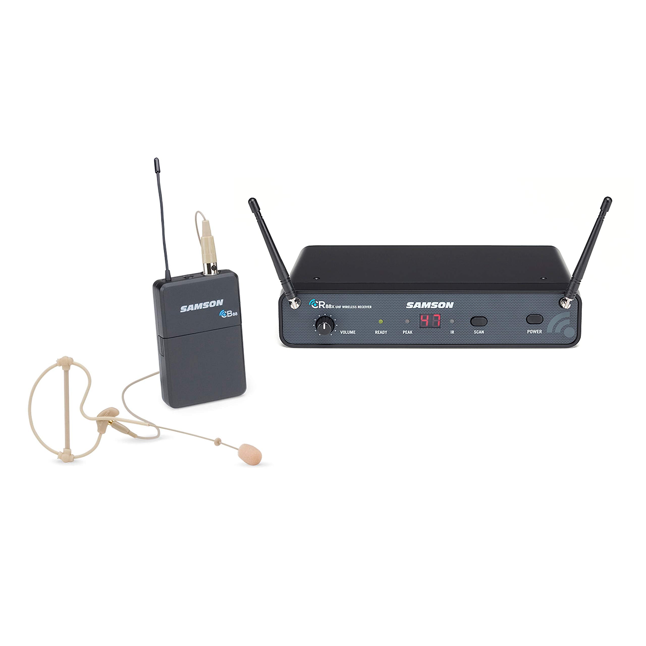 Samson Technologies Concert 88X Earset Wireless System With Se10 Low Profile Earset Microphone (D Band) (Swc88Xbcs-D),Black