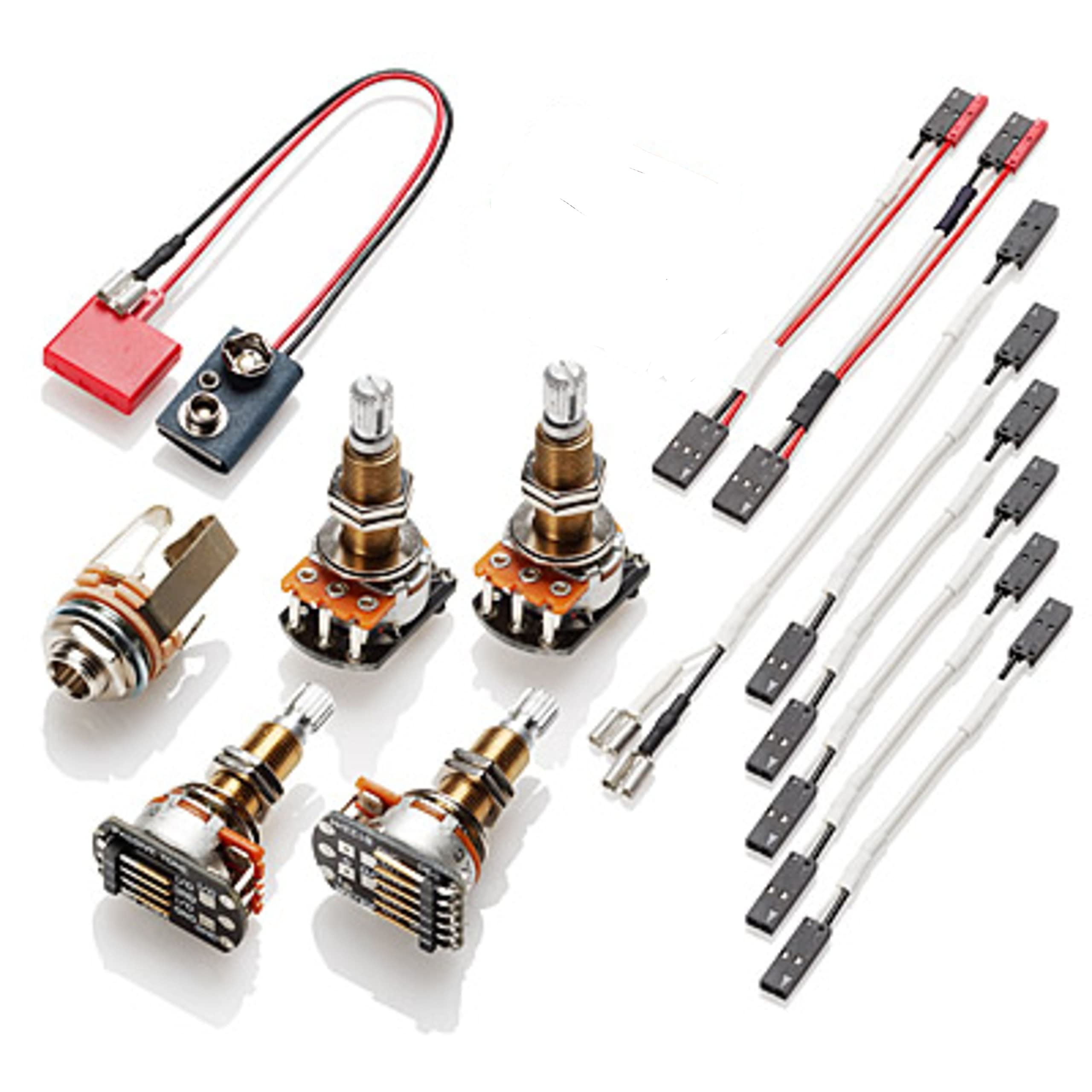 Emg 1-2 Pickup Conversion Wiring Kit Solderless Long Shaft (Les Paul) 19Mm