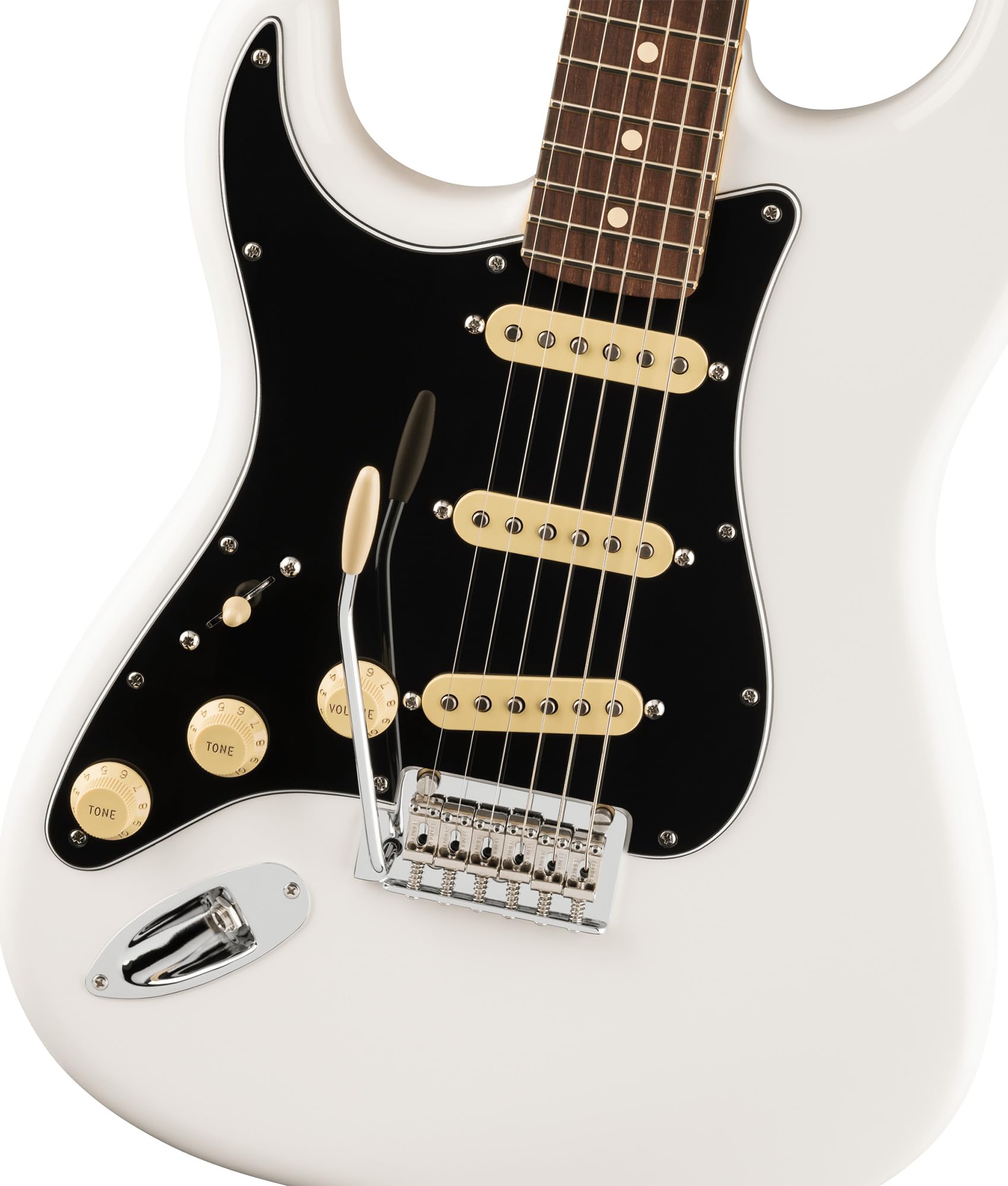Fender Player II Stratocaster Left-Handed - Polar White Bundle with Gig Bag, Strap, Cable, 3-Pack Picks and Guitar Cleaning Kit