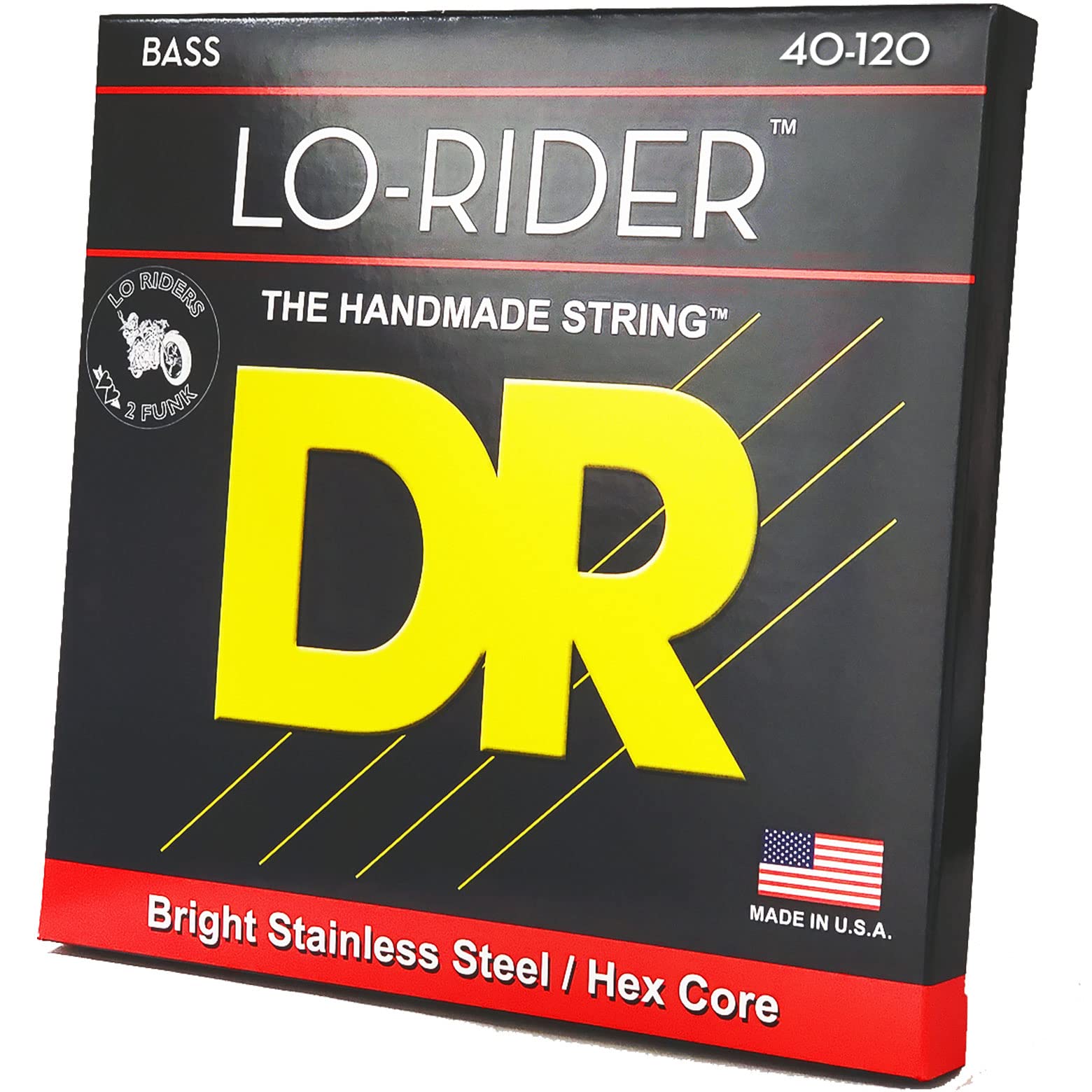 DR Strings Lo-Rider - Stainless Steel Hex Core 5 String Bass 40-120