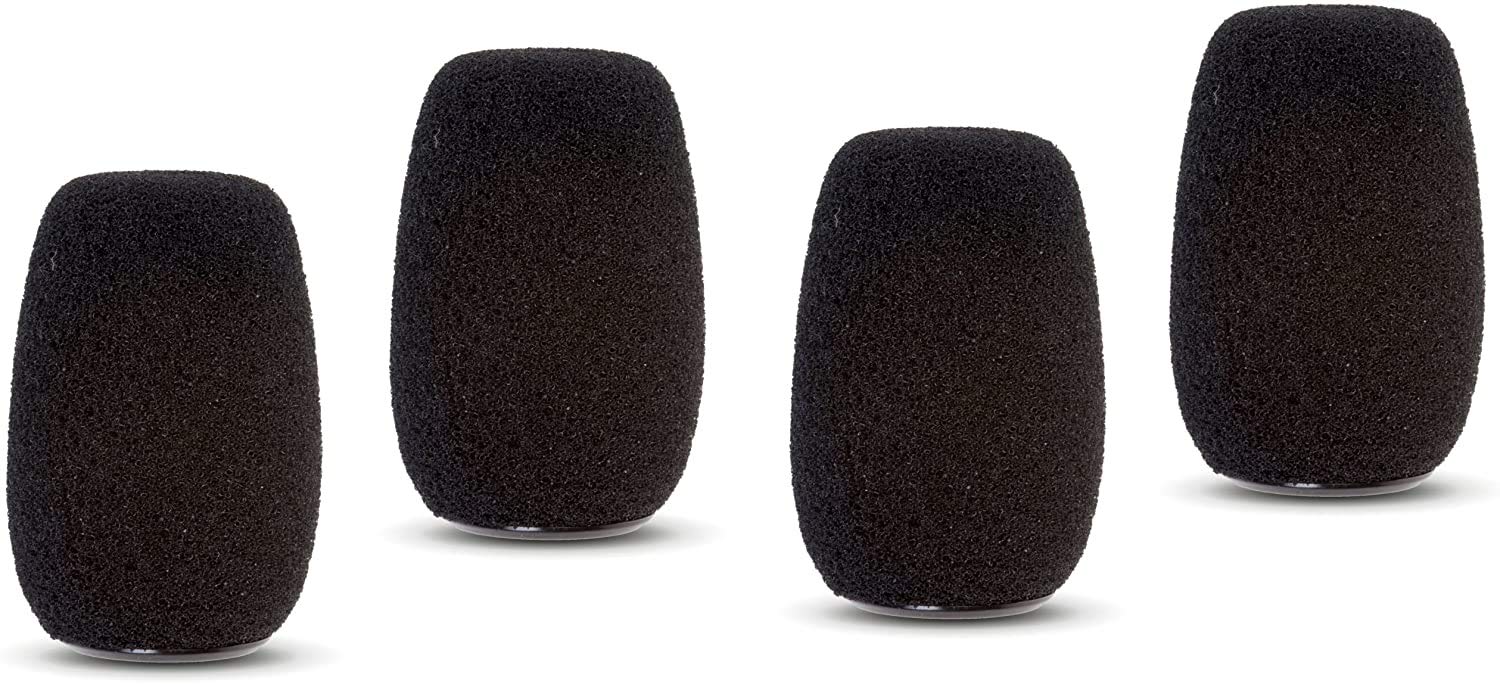Shure ACVG4WS-B Black Foam Windscreen for Centraverse Gooseneck Condenser Microphones (Contains Four)