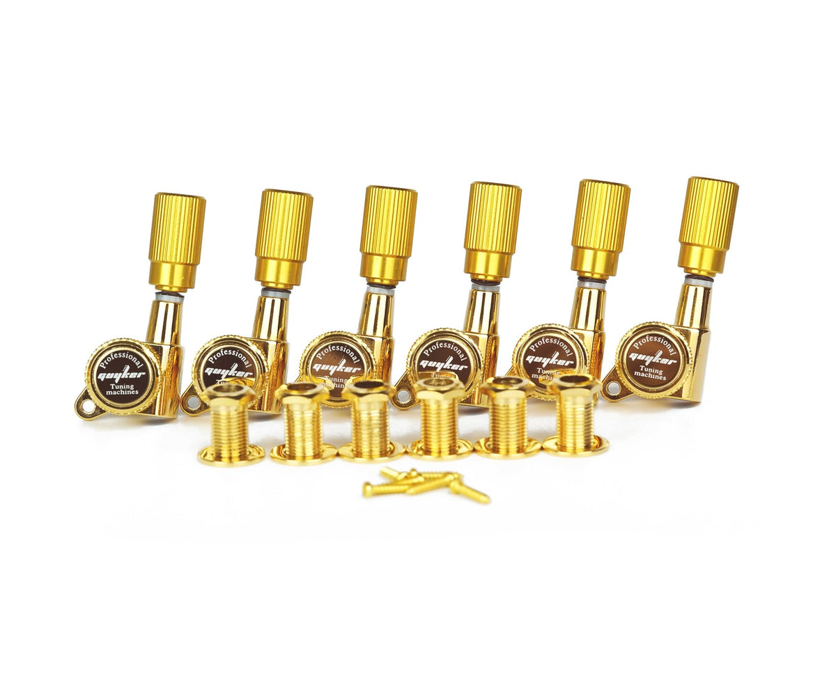 Guyker Guitar Locking Tuners (6 For Left) - 1:18 Pro Lock String Tuning Key Pegs Machine Head Set Replacement For St Tl Sg Lp St