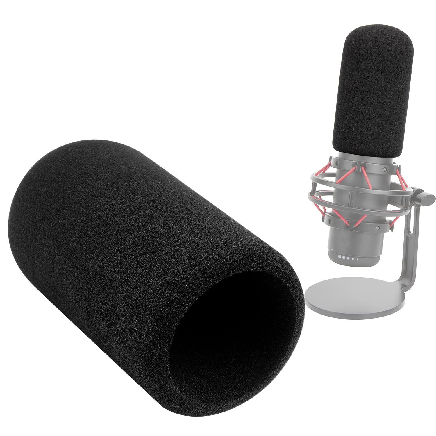 SUNMON HyperX QuadCast Pop Filter Windscreen Compatible with HyperX QuadCast S Microphone - Mic Foam Windscreen Noise Reduction,