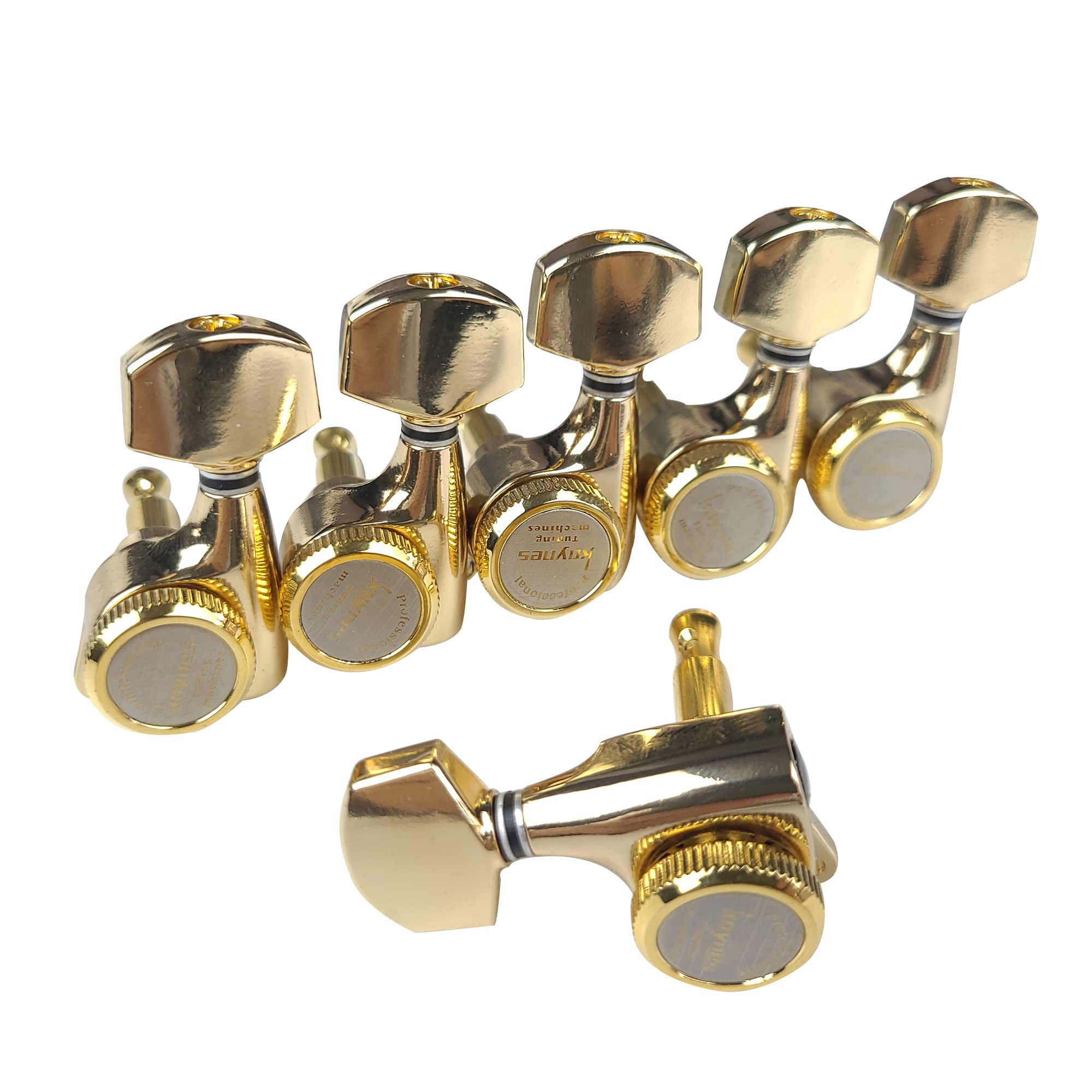 Kaynes Guitar Locking Tuners - 18:1 Gold Lock String Tuning Keys Pegs Machine Heads Tuners For Strat Tele St Tl Lp Sg Most Elect
