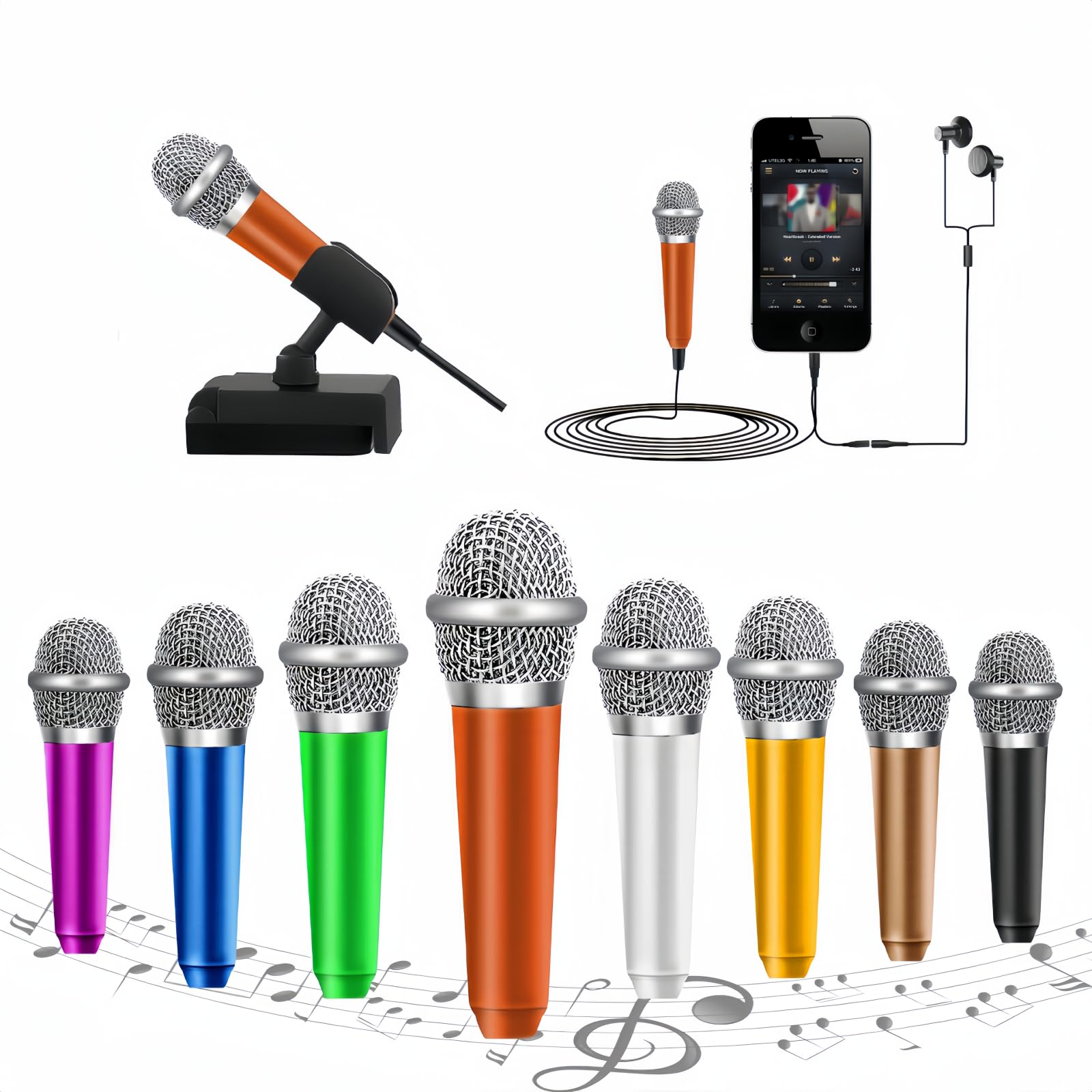 Jemii Mini Microphone,Tiny Microphone,Phone Microphone, Asmr Microphone,Mini Karaoke Microphone,Forvoicerecording Chatting And S