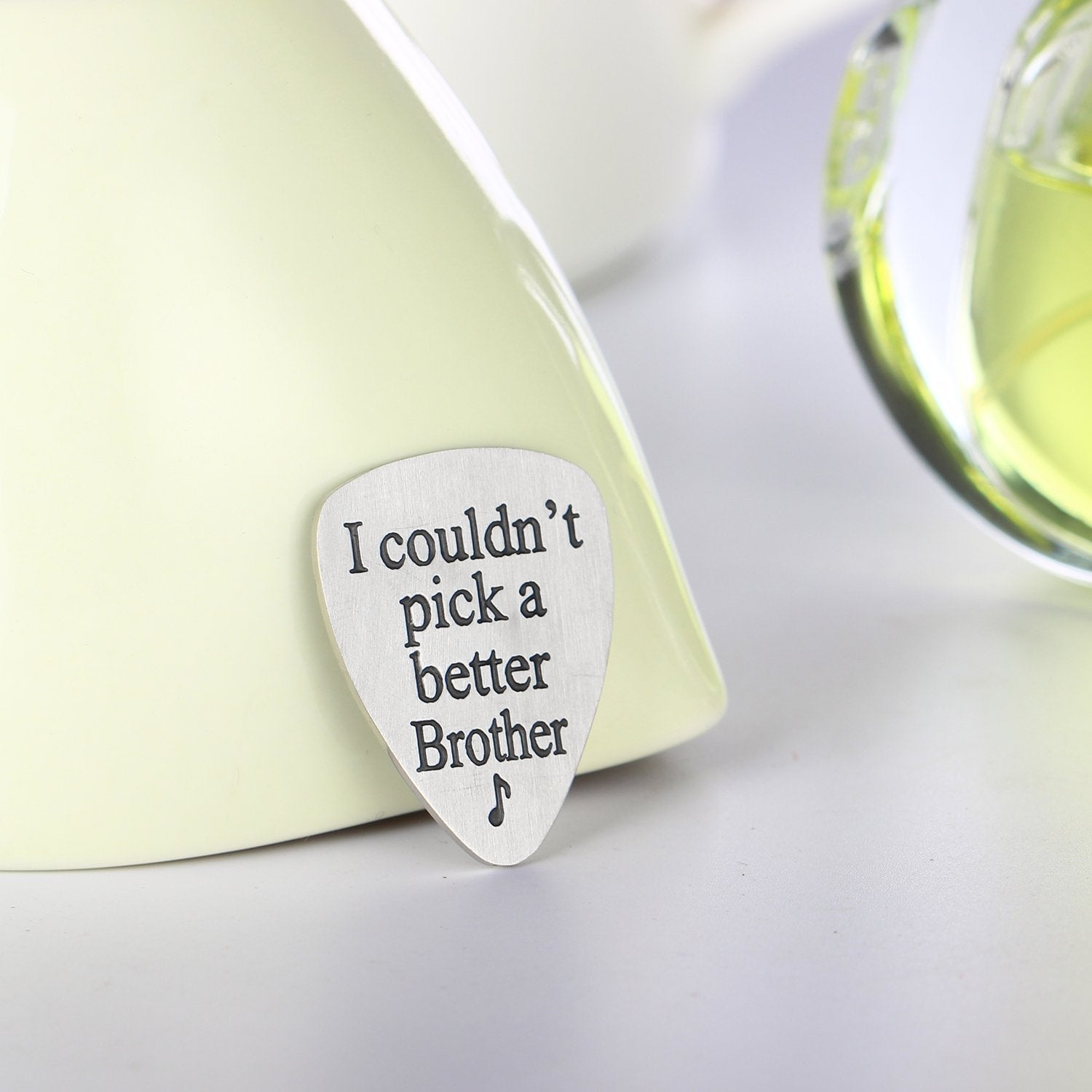 I Couldnt Pick A Better Brother Musical Guitar Pick Men Jewelry Gift for Brother