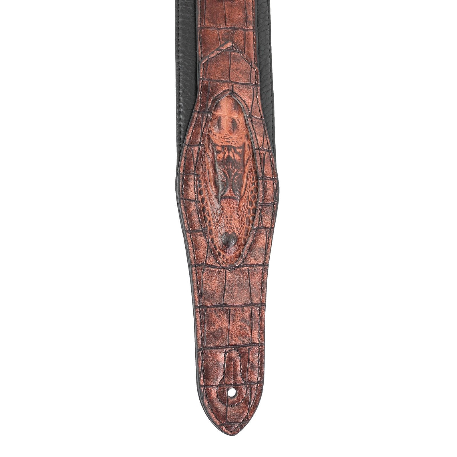 Walker & Williams SF-08 Metallic Bronze Textured Alligator Pattern Strap with Gator Head