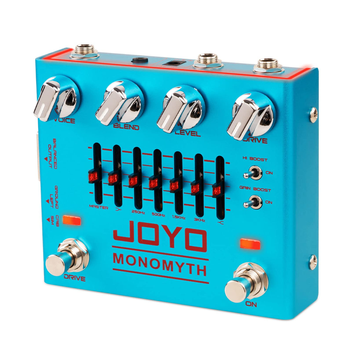 Joyo Bass Guitar Pedals Overdrive Amp Simulator Effect Pedal With Eq And Noise Reduction For Bassist Electric Guitar Bass (Monom