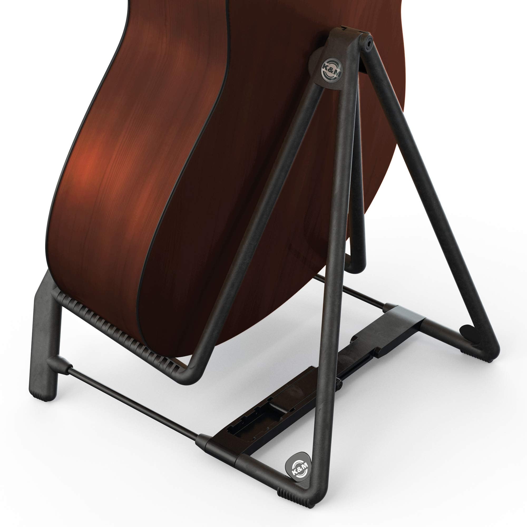 K&M - Knig & Meyer 17580.014.55 - Heli 2 Guitar Stand - Folding A-Frame for Acoustic Guitars - Adjustable and Collapsible - Stur