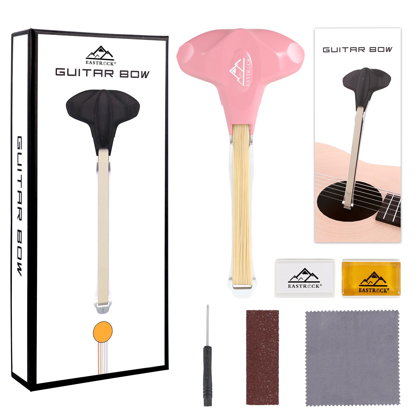 Eastrock Guitar Bow, 2-In-1 Real Horsehair Guitar Bow For Acoustic, Create Violin & Cello-Like Sounds, Christmas Birthday Gift F