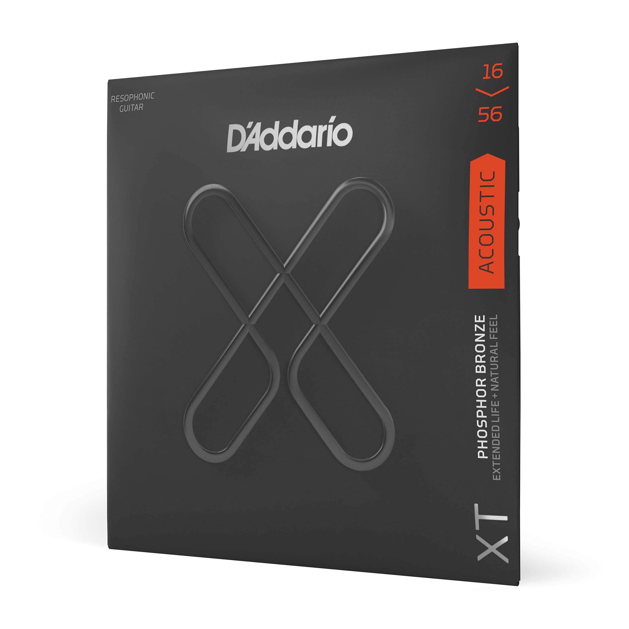 D'Addario Guitar Strings - Xt Phosphor Bronze Coated Resophonic Guitar Strings - Xtapb1656 - Extended String Life With Natural T