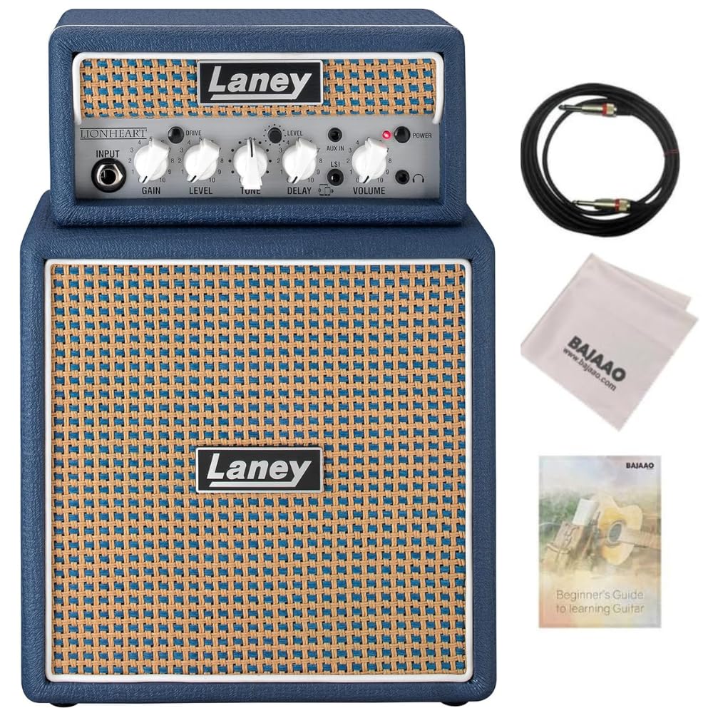 Laney Ministack-Lion Battery Powered Combo Guitar Amplifiers, Cable & Polishing Cloth
