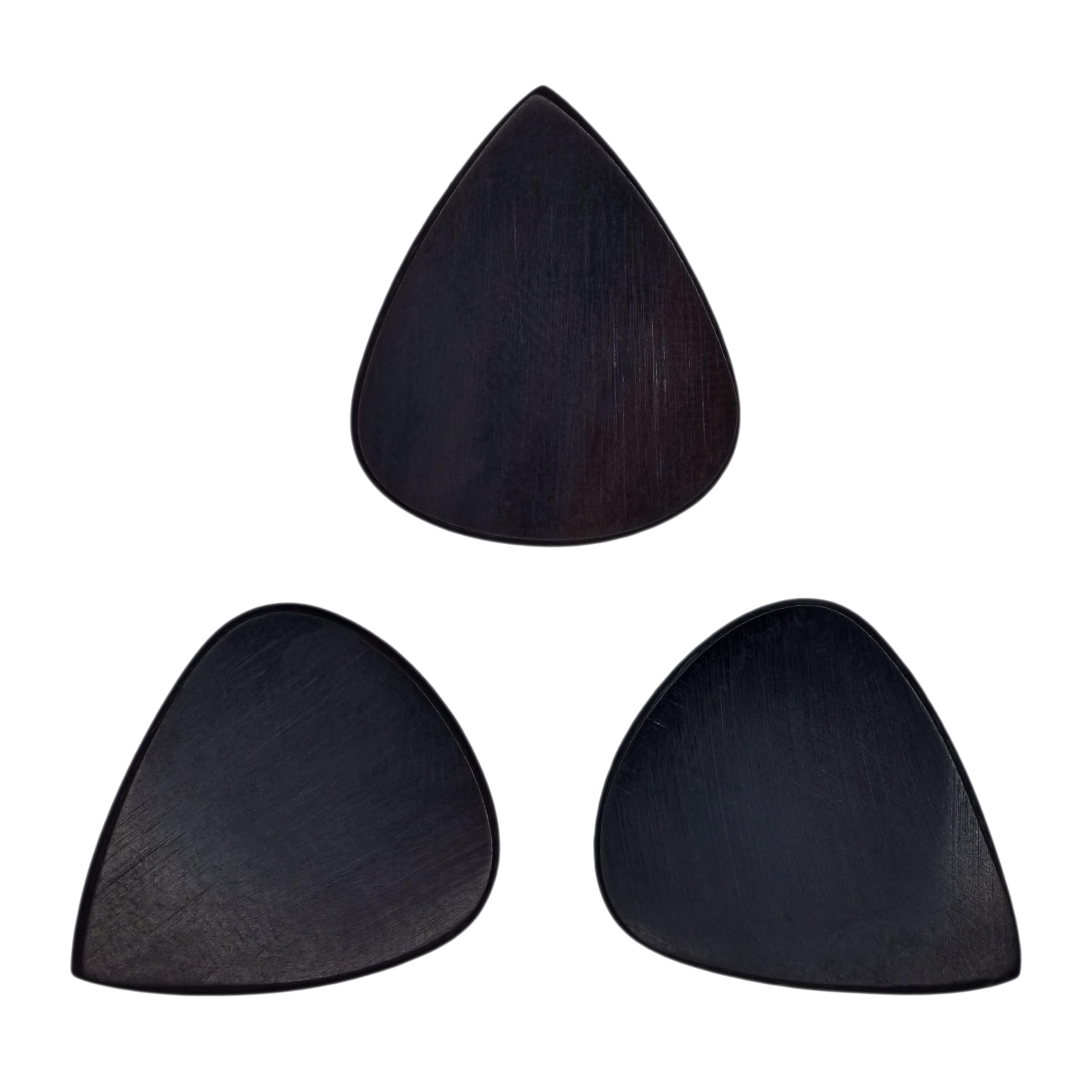 Black Buffalo Horn Guitar Or Bass Pick - 1.5 Mm Heavy Gauge - 351 Shape - Natural Finish Handmade Specialty Exotic Plectrum - 3