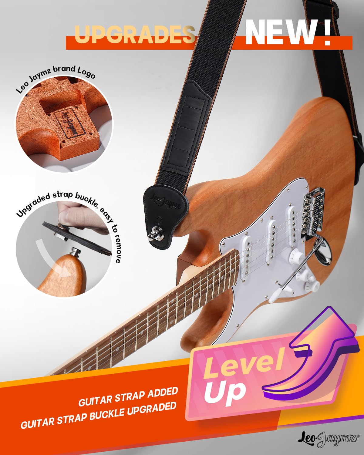 Leo Jaymz DIY ST Lefthand Style Electric Guitar Kits with Mahogany Body and Maple Neck - Laurel wood Fingerboard and All Compone