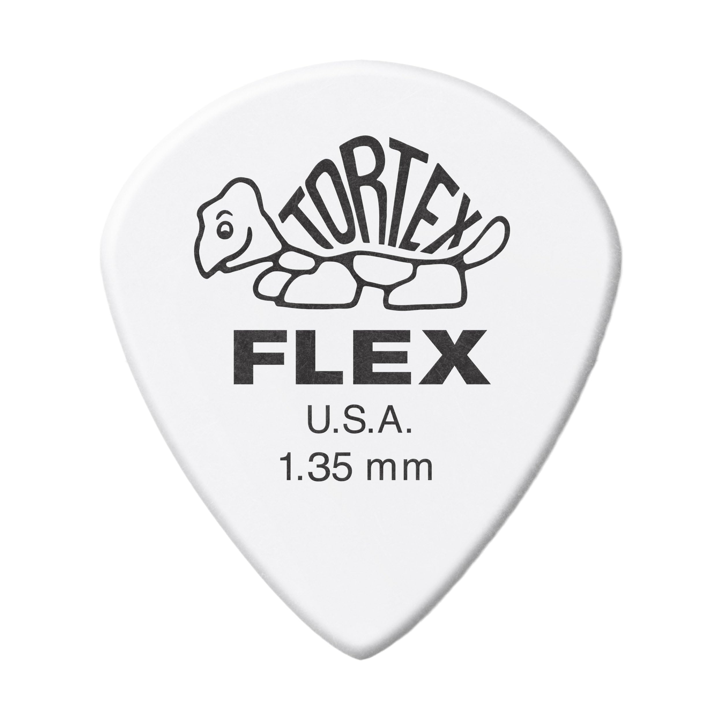 Jim Dunlop Tortex Flex Jazz Iii, 1.35Mm, White Guitar Picks (468P1.35)