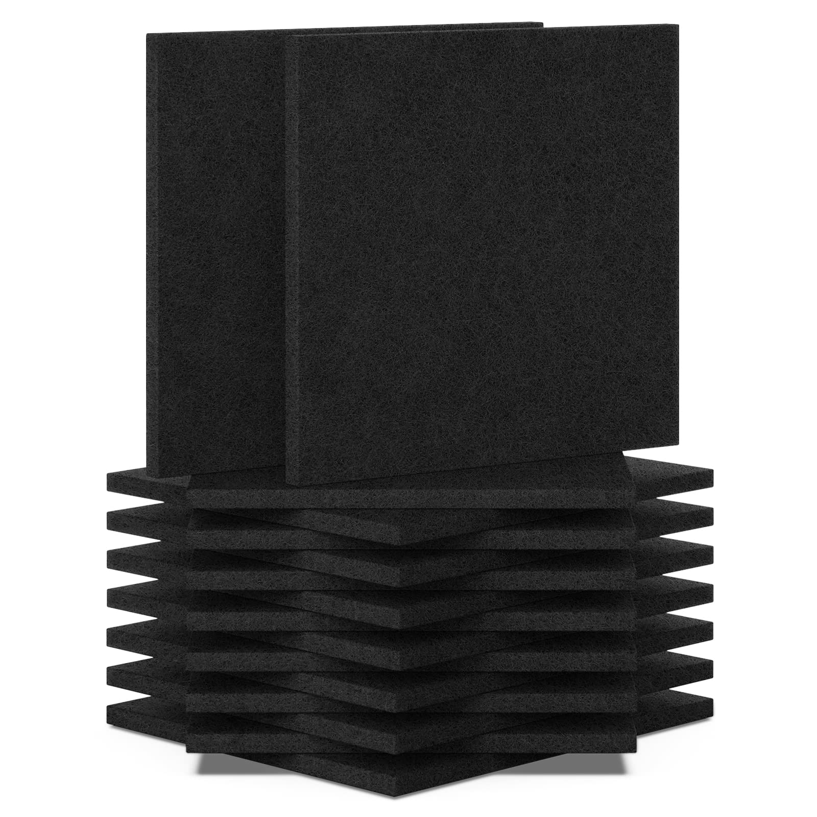 Bxi Sound Absorber, 12 X 12 X 3/8 Inches 16Pcs High Density Acoustic Absorption Panel, Sound Absorbing Panels Reduce Echo Reverb