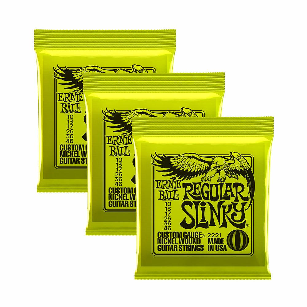 Ernie Ball 2221X3 Regular Slinky 3-Set Bundle