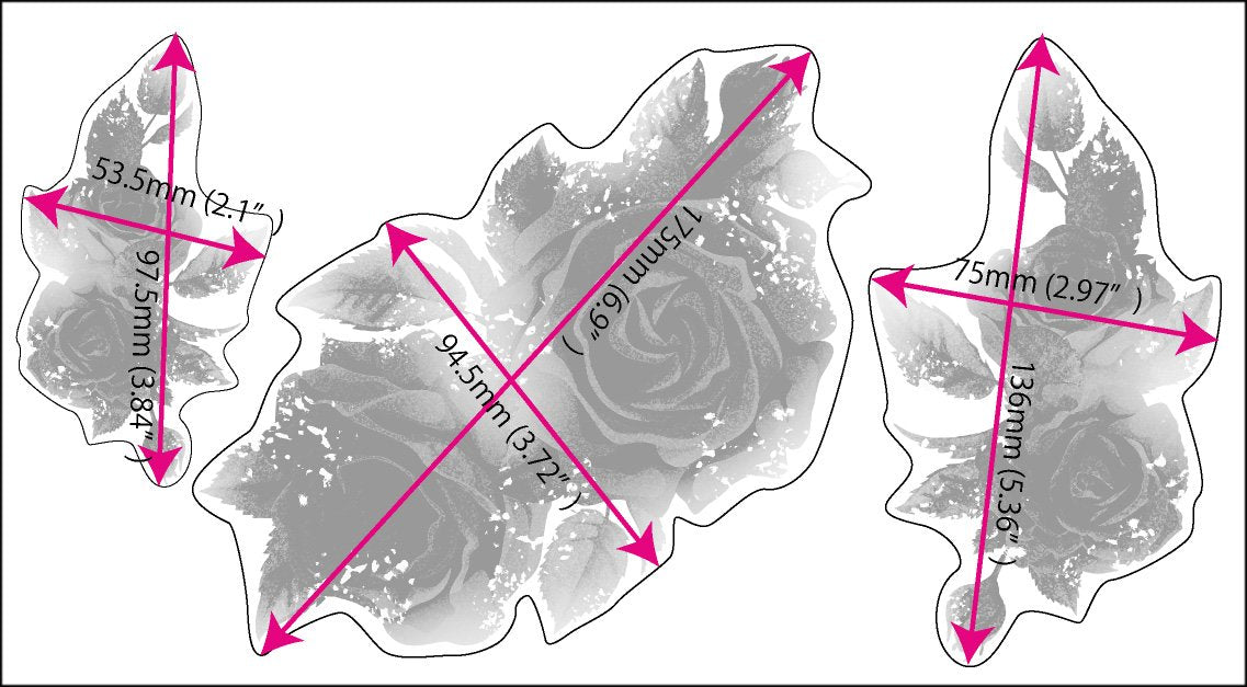 Layer Graph Stickers For Guitars & Bass - English Rose