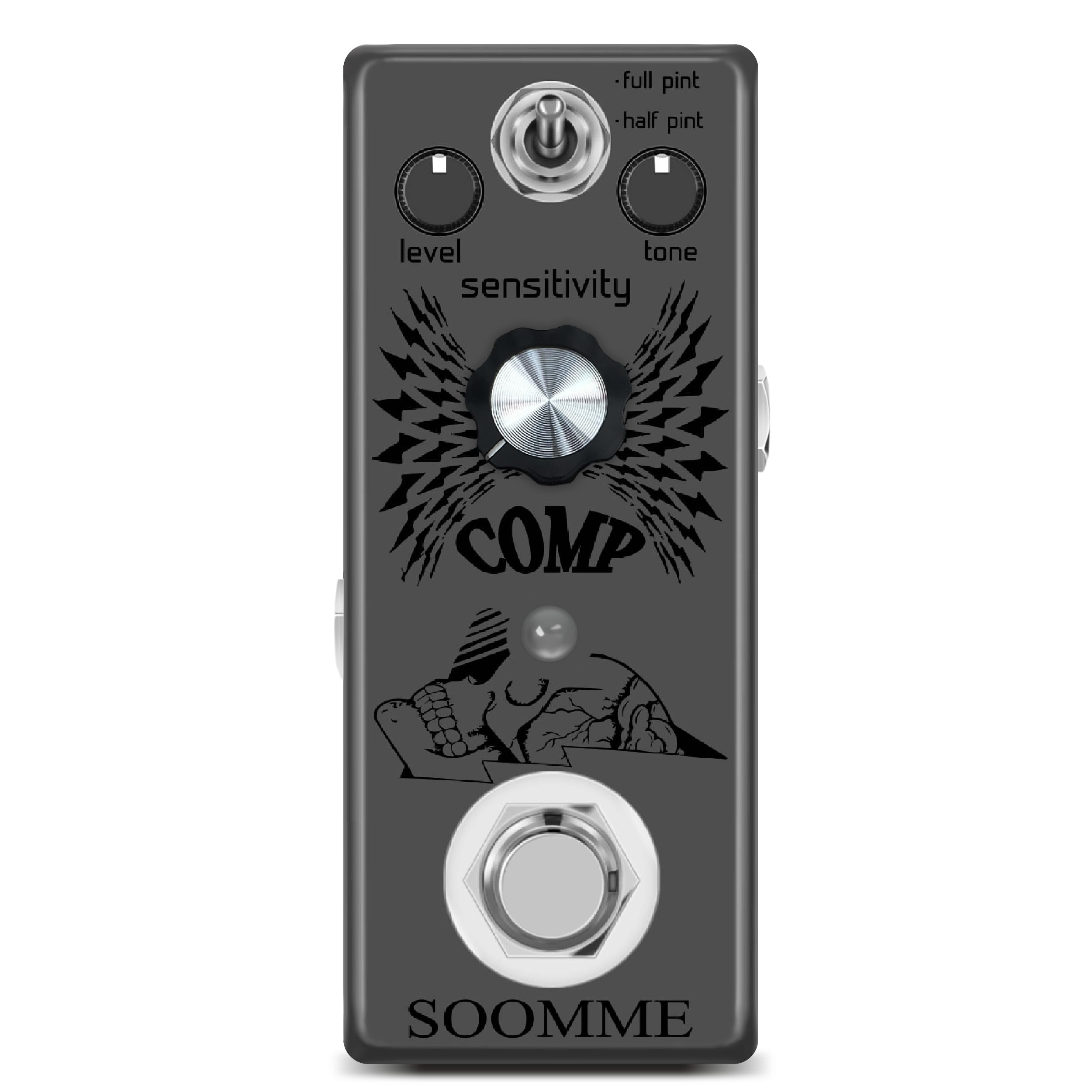 SOOMME Guitar Compressor Pedal for Analog Compression Effect Pedal Ultimate Comp Guitar Effects for Electric Guitar True Bypass
