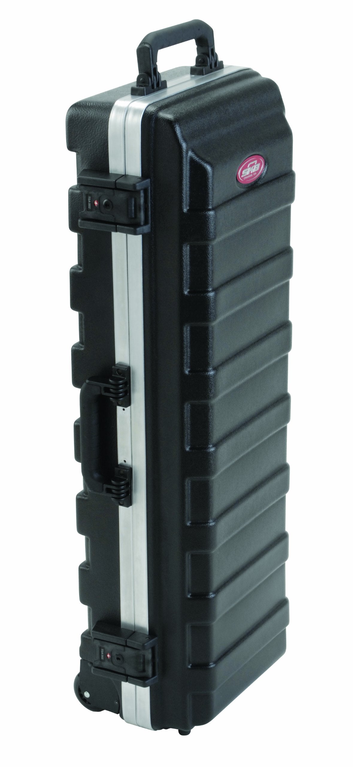 SKB Compact Stand Case 36-1/2 x 11-7/8 x 8-1/4 with Wheels & Straps, TSA Latches, Over molded Handle