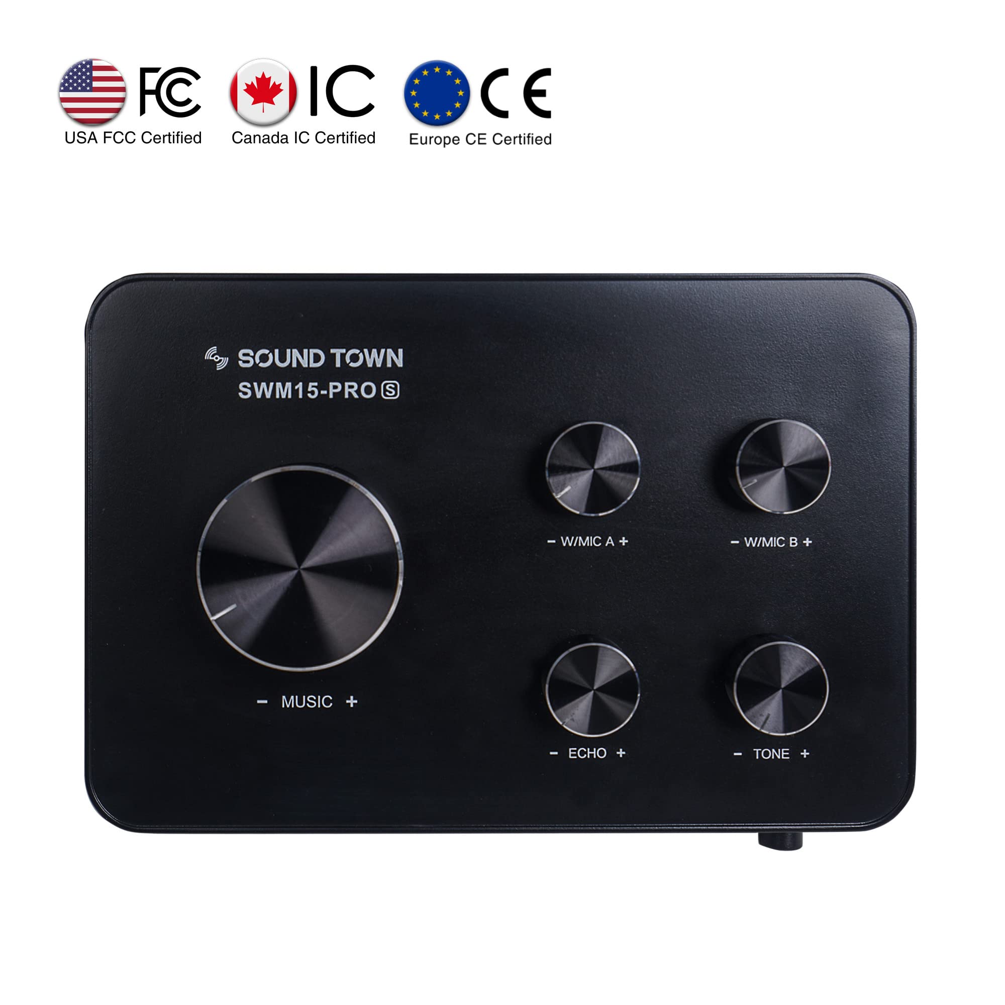 Sound Town Wireless Microphone Karaoke Mixer System, Supports HD Audio Return Channel, Optical (Toslink), Smart TV, Media Box, P