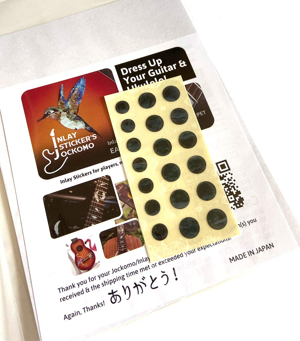 Inlay Sticker Fret Markers For Guitars & Bass - Custom Dots - Black Pearl