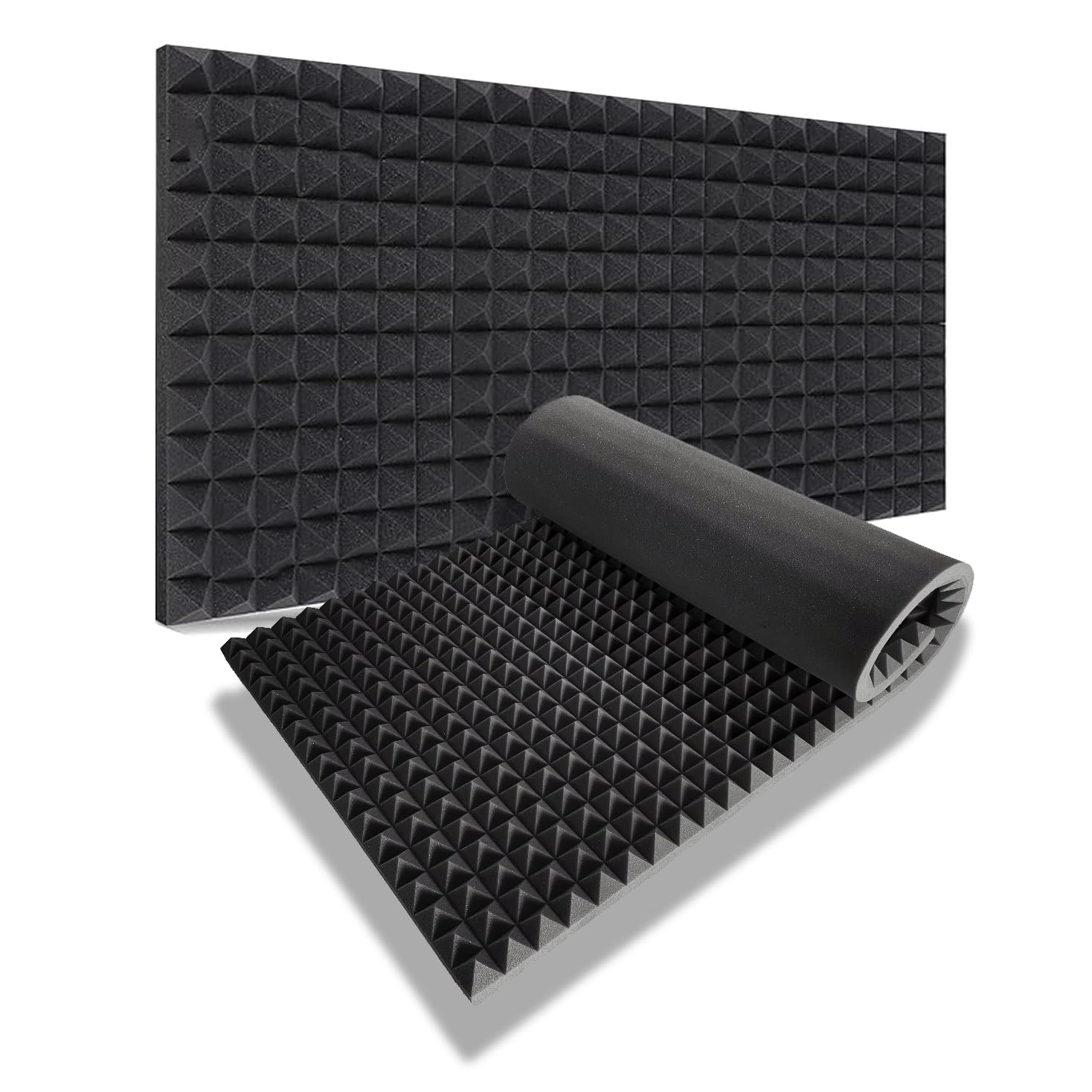 SOUNDFLEX Pyramid Soundproofing Studio Acoustic Foam 6x3 - 2 Inches ( 1 Sheet ) Inches High Density, Soundproof Foam, Noise Re