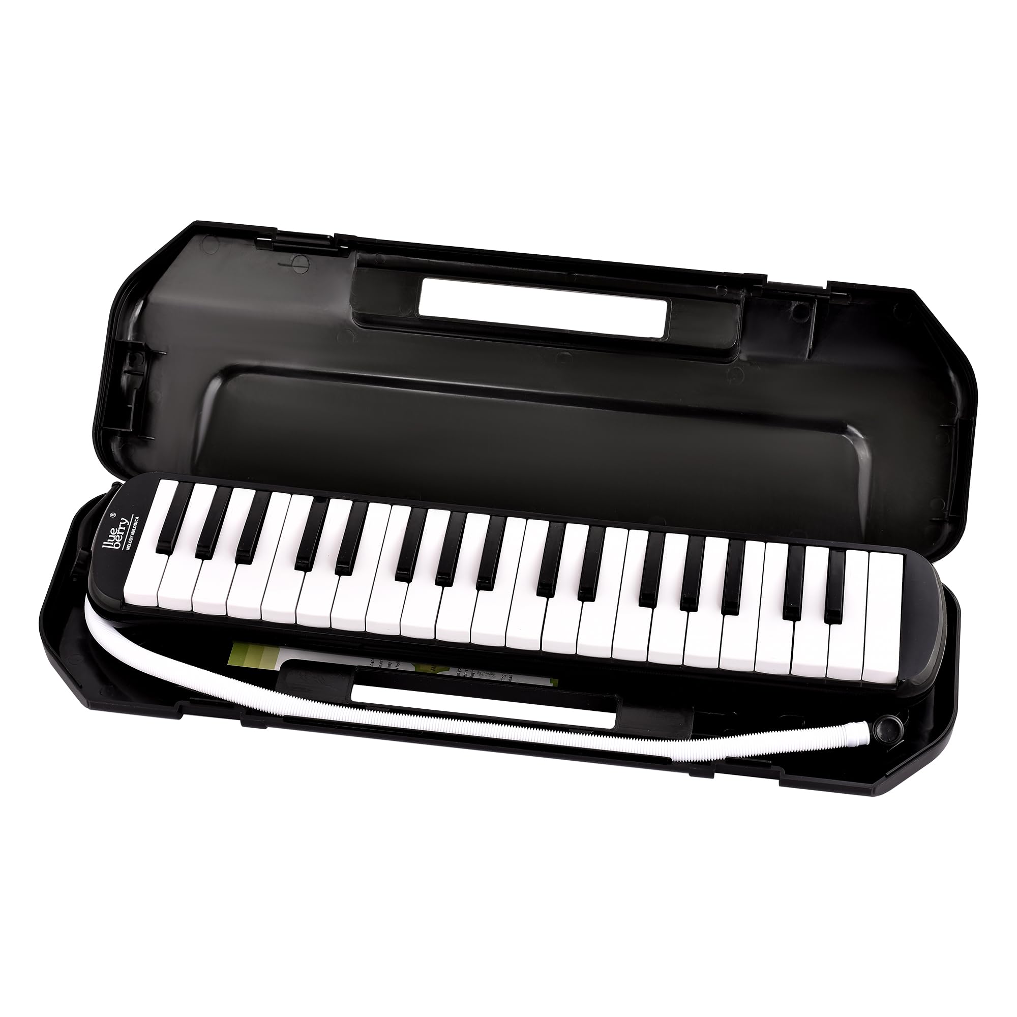 BLUEBERRY Melodica 37 Keys Piano Instrument Soprano Air Piano with Mouthpiece with Hard ABS Case for Music Lovers Beginners Kids