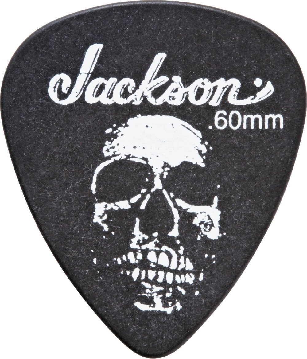 Jackson 451 Skull Picks, Guitar Accessories, Black, Thin/Med .60Mm