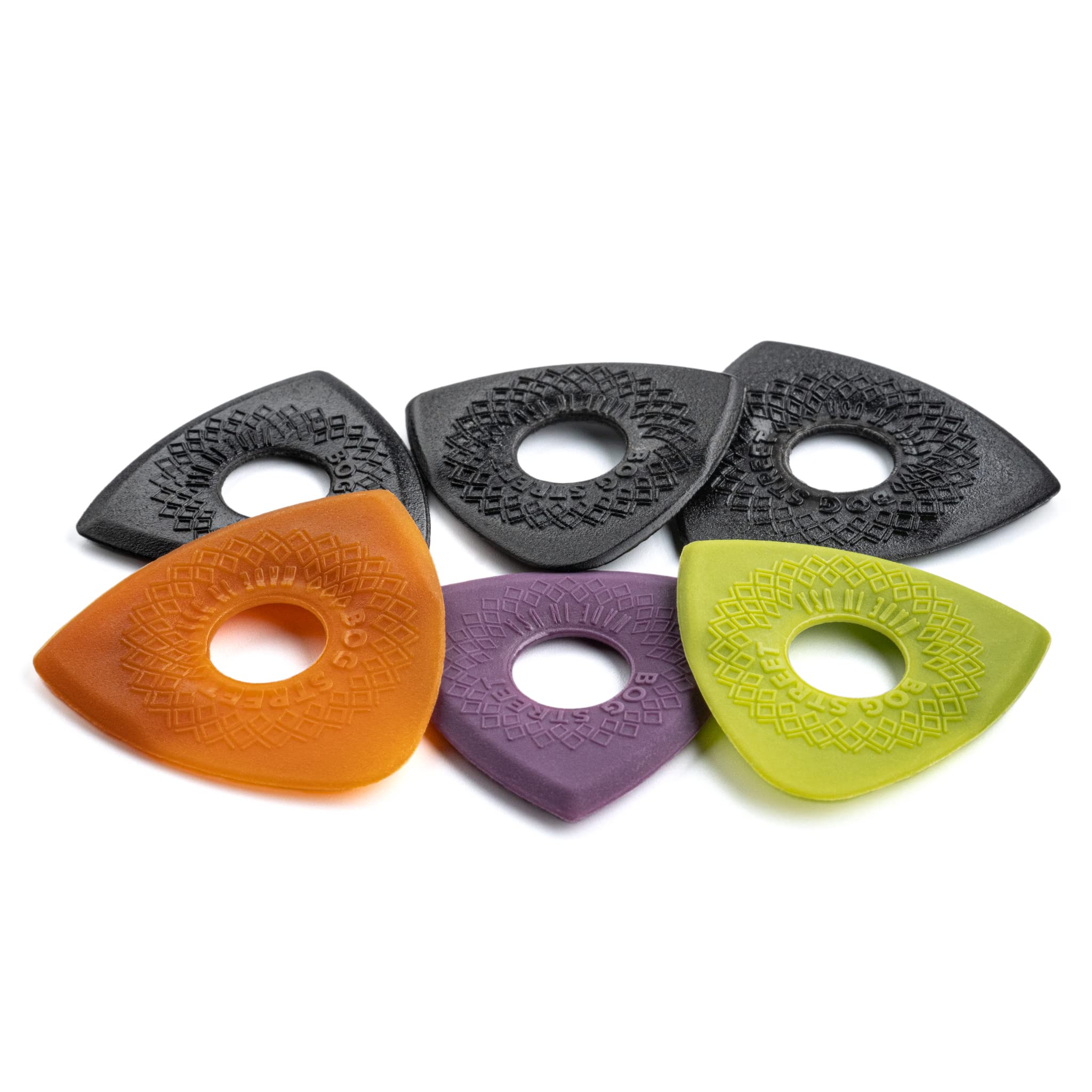 Bog Street Axe Series Edge-To-Edge Textured Guitar Picks, Guitar Pick Variety Pack With Cut, Blade & Battle Axe Picks, Ergonomic