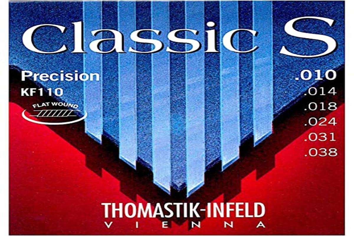 Thomastik-Infeld Kf110 Classical Guitar Strings: Classic S Series Rope Core Set With Chrome Steel E, B, G, D, A, Plain Steel E
