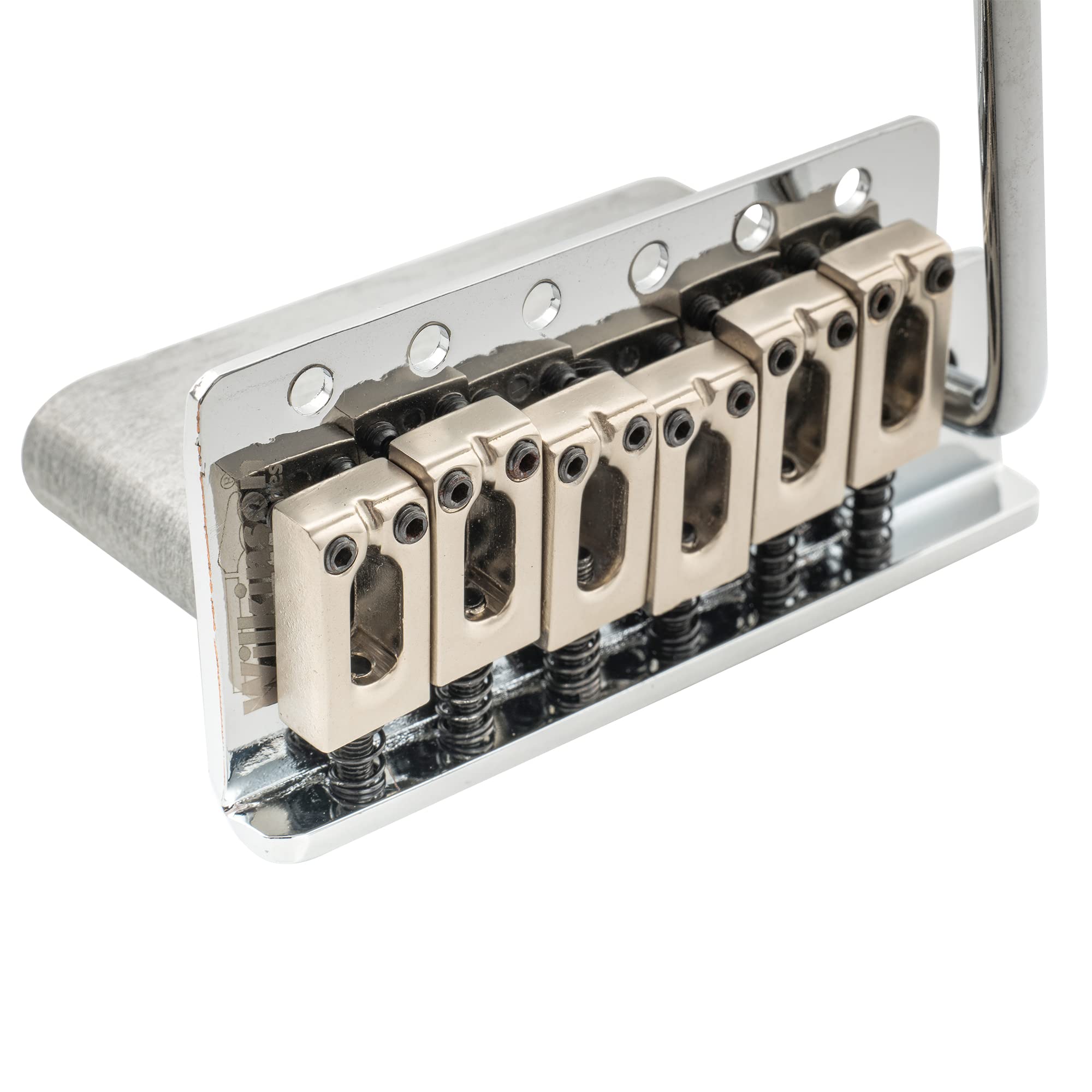 Wilkinson WOV04 54mm (2-1/8 inch) Tremolo Bridge 6-Screw for Squier/Mexico Fender/MIJ Strat Electric Guitar, Chrome