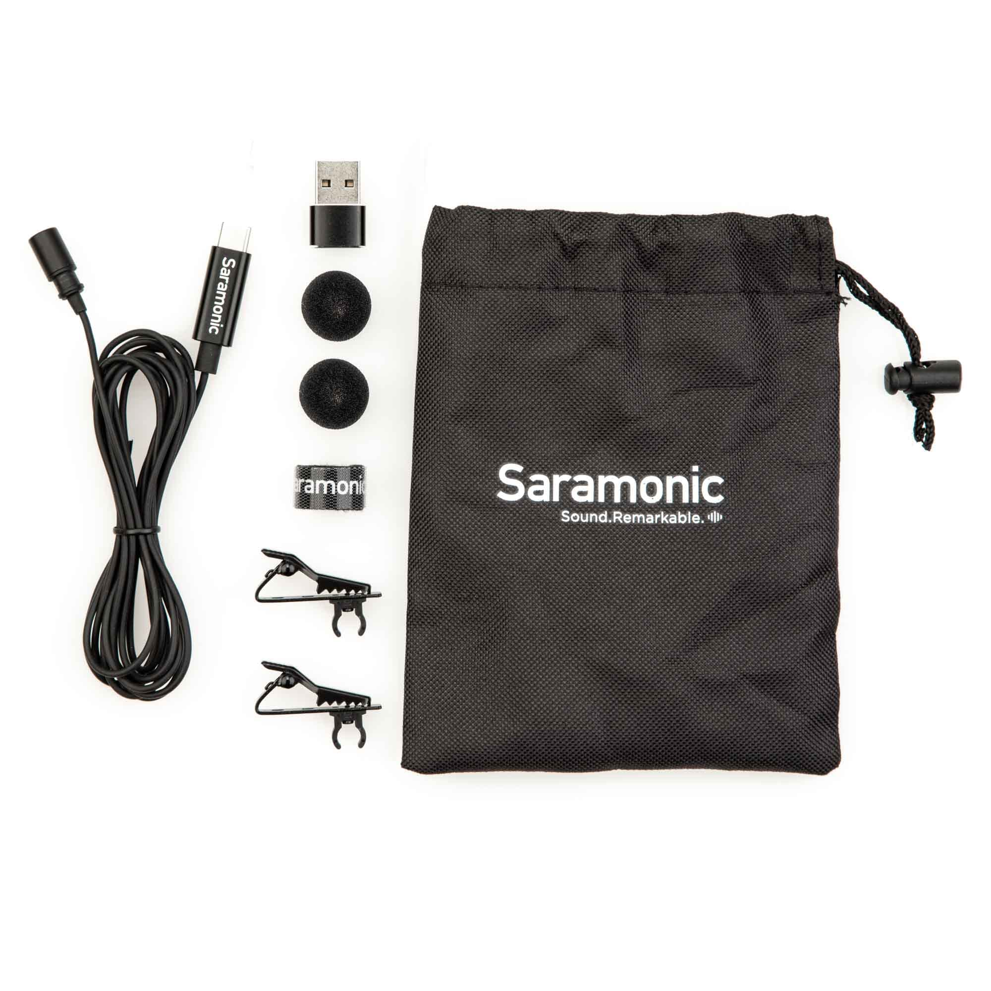 Saramonic LavMicro-U USB C Lavalier Microphone for iPhone 15, iPad, Android, Omnidirectional Condenser Lapel Mic for Vlogging, I