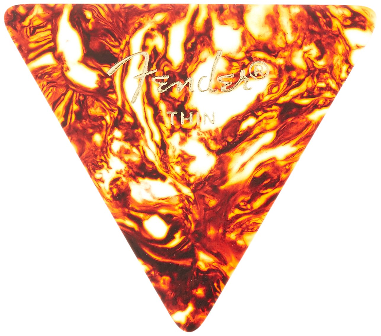 Fender Classic Celluloid Guitar Picks 355 Shape, Tortoise Shell, Thin, 72-Pack