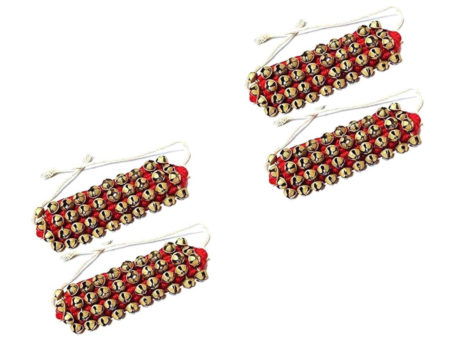 Uapan Metalcraft Ghungroo Red Pad 4 Line, Red Pad Ghungroo 4 Line(Pack Of 2 Pair)