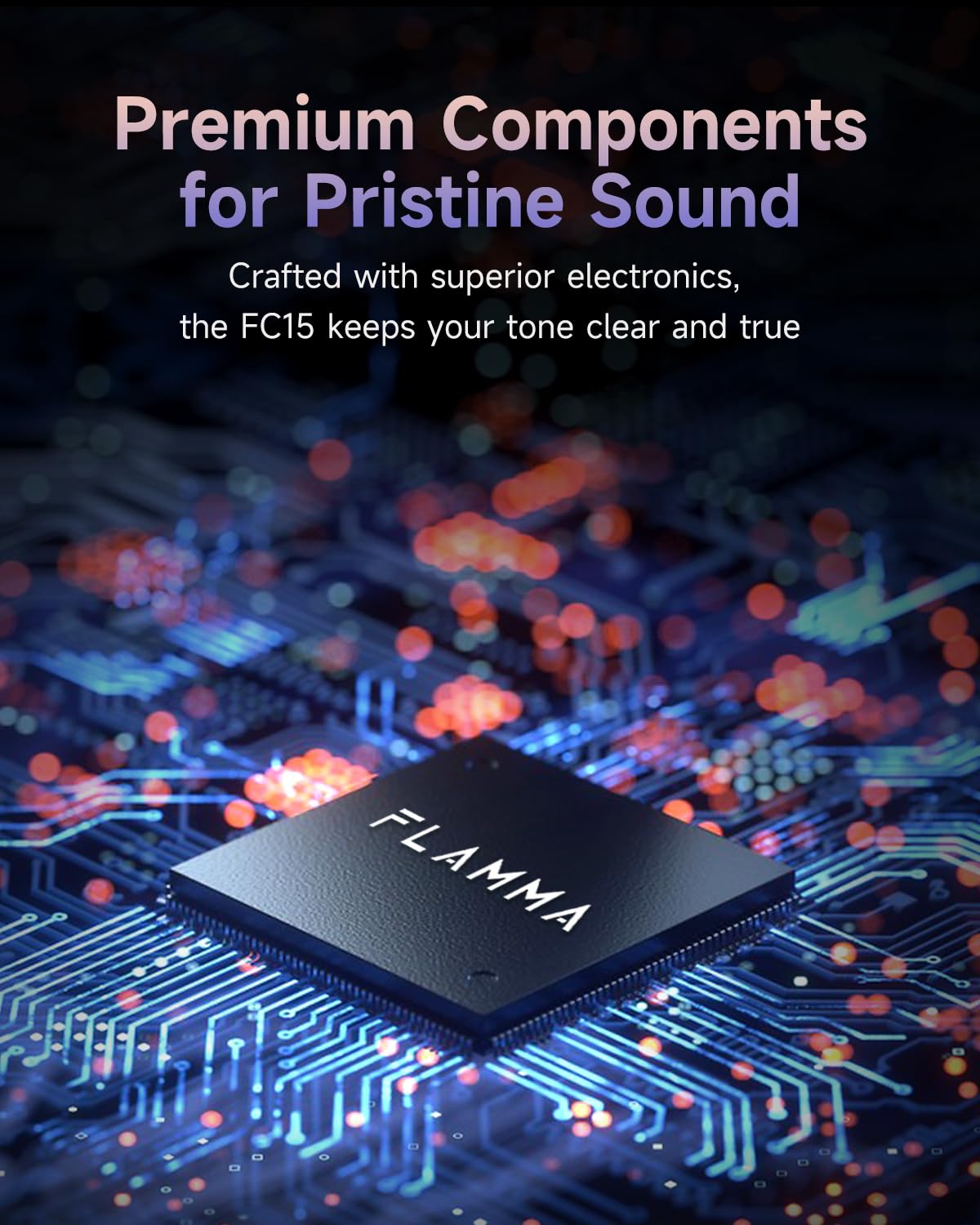 FLAMMA Flanger Pedal FC15 Analog Guitar Effects Pedal True Bypass Mini Portable Durable Metal Shell