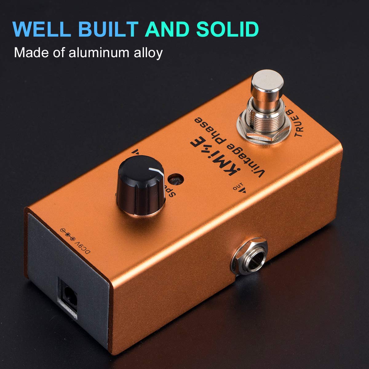 Kmise Vintage Phase Electric Guitar Effects Pedal Mini Single Type DC 9V True Bypass
