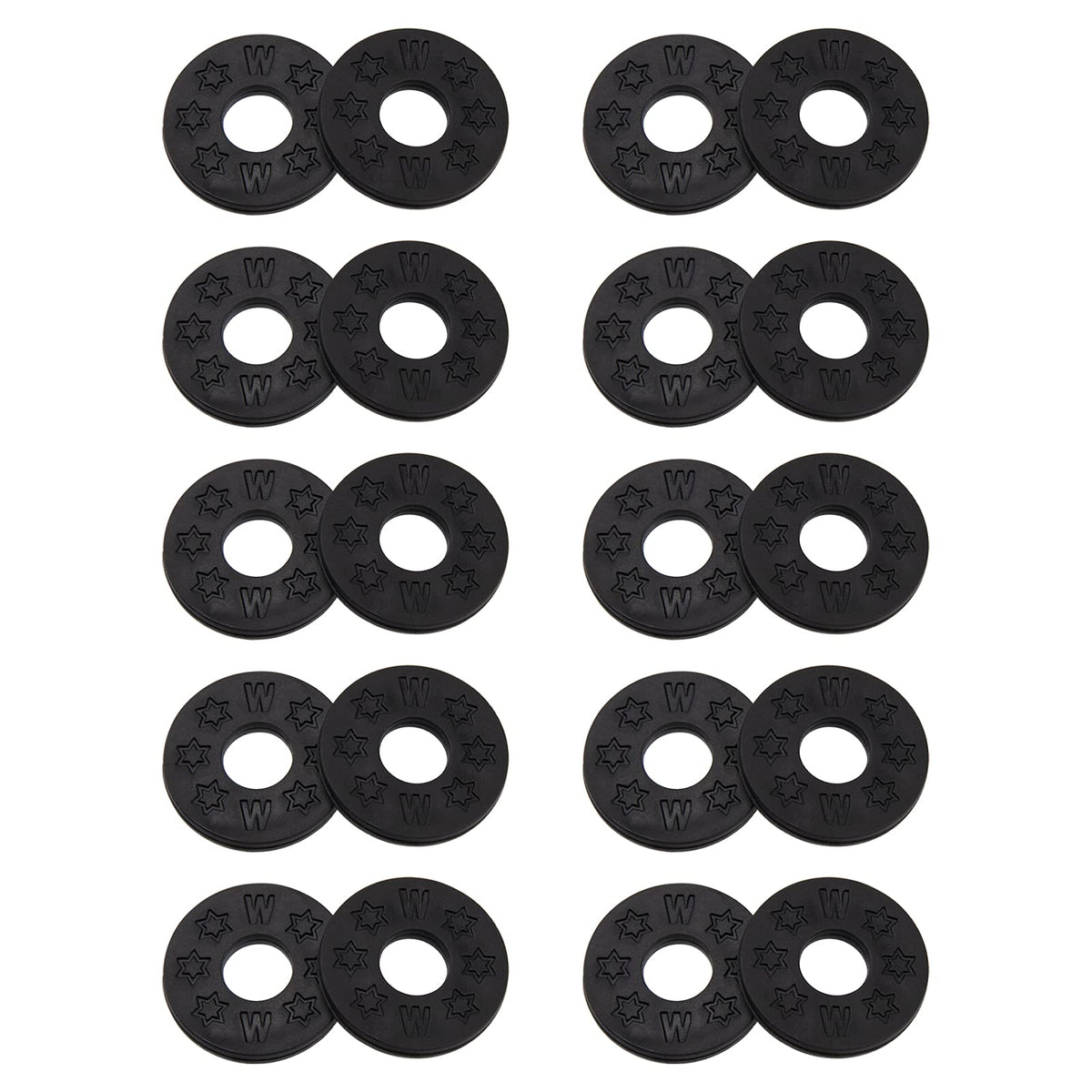 20Pcs Yootones Guitar Strap Locks Silicone Strap Locks Rubber Guitar Strap Blocks Compatible With Guitar Protect (Black)