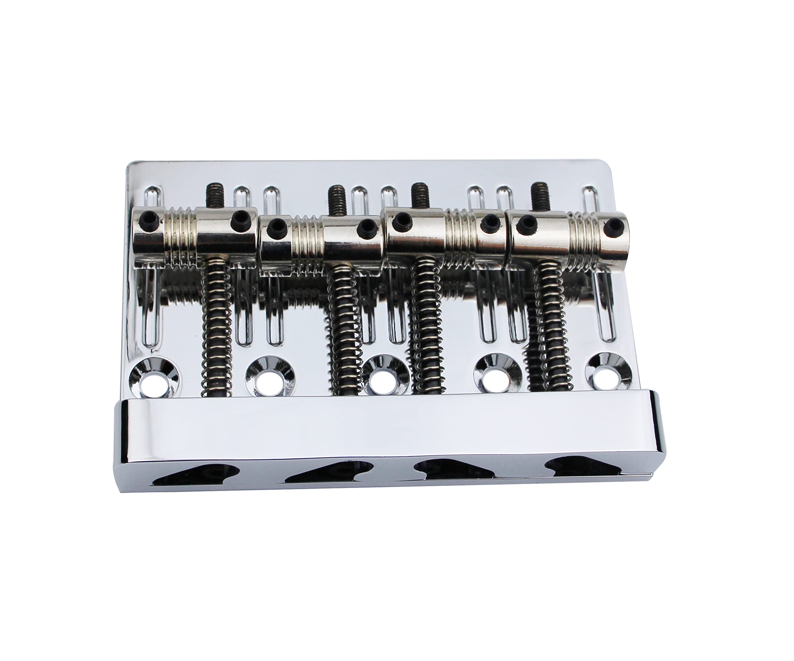 Guyker High Mass Bass Bridge with Vintage Brass Saddles Tailpiece Replacement for 4 String Jazz Electric Bass CNC Machined (GB40