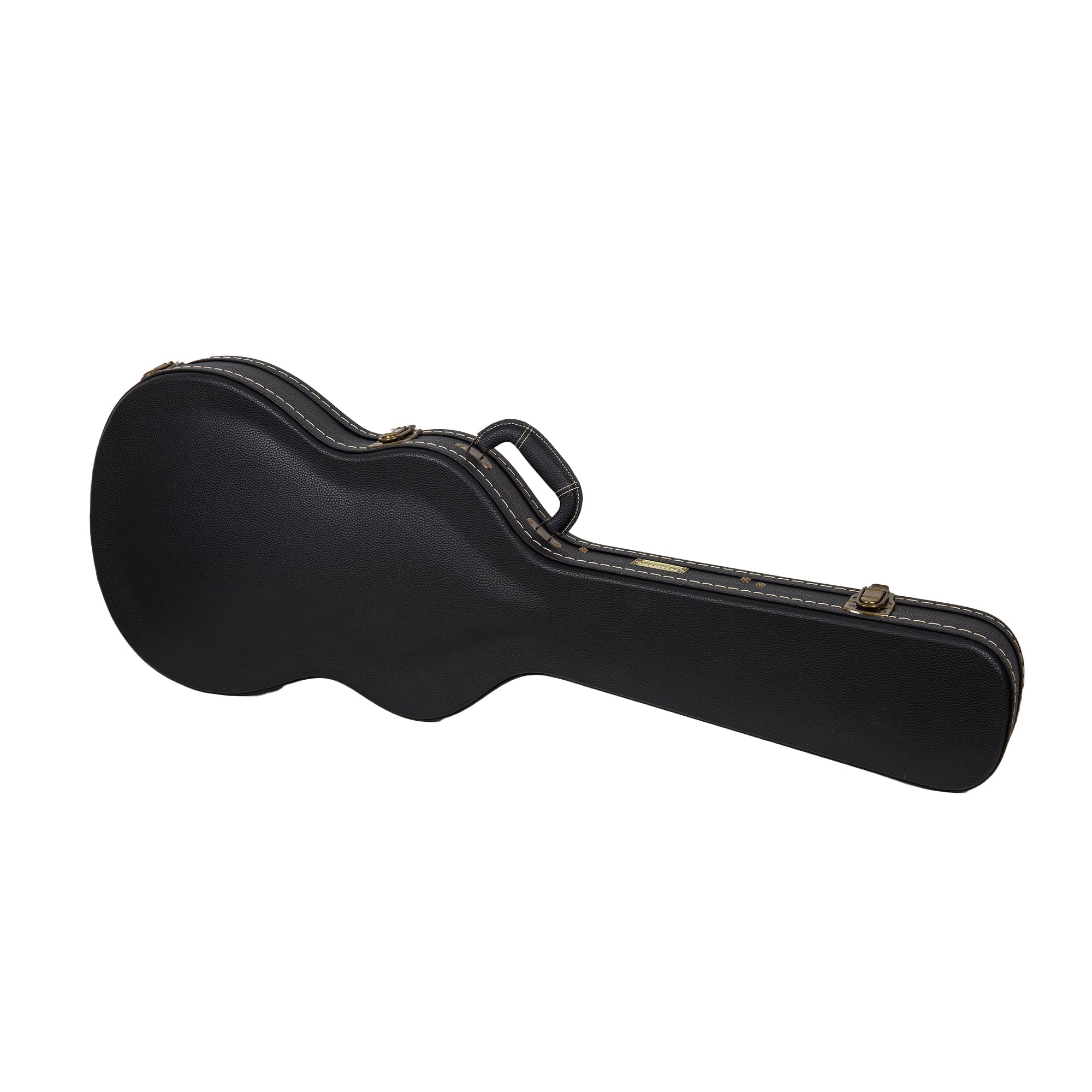 Crossrock Wooden Guitar Case -Fits PRS SE Standard solid body Guitars -Vintage Hardware, Sponge Lining, Metal Feet, Storage Spac