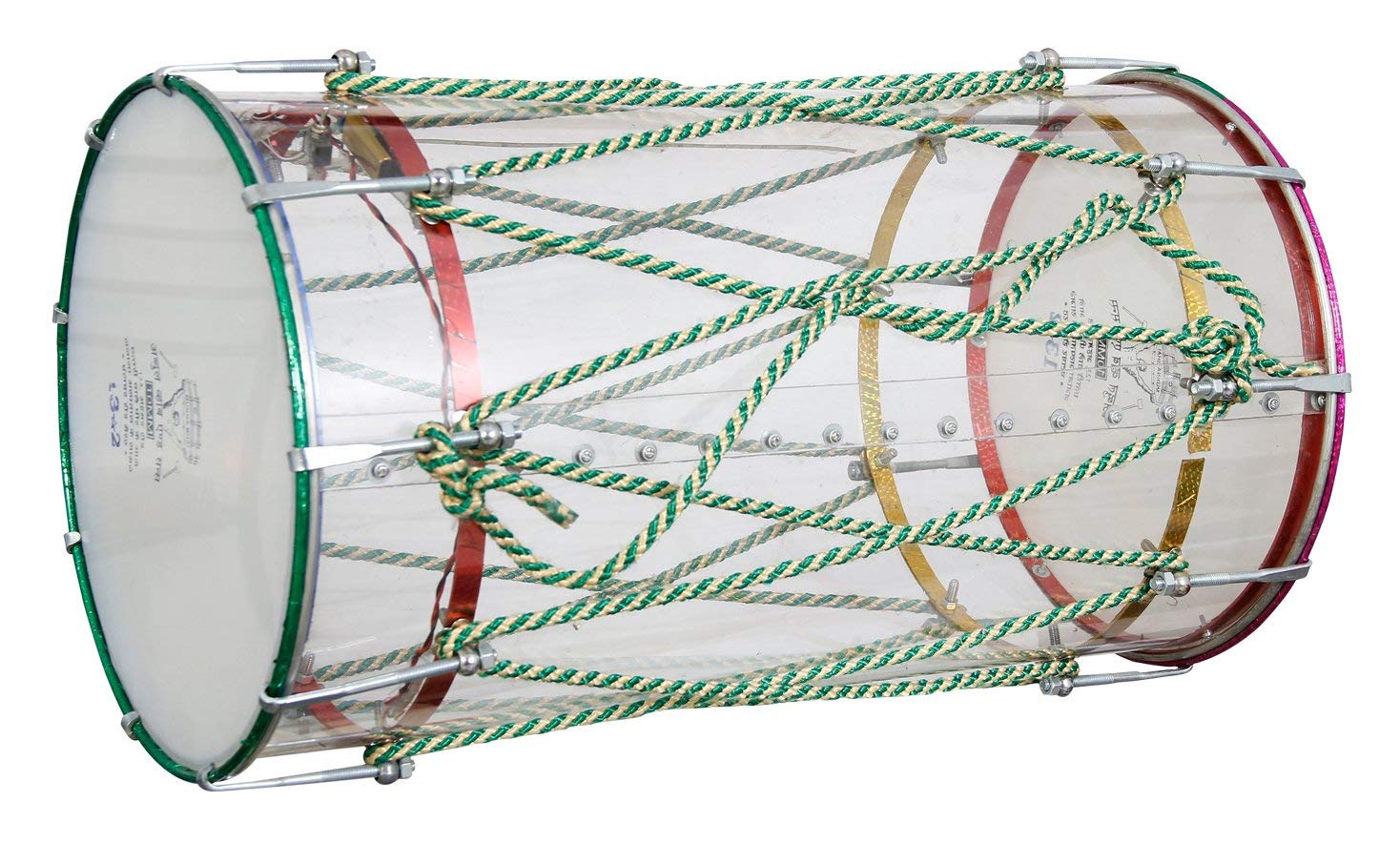 SmSai Musicals S Transparent Bhangra Hol With Nut And Bolt Fitting