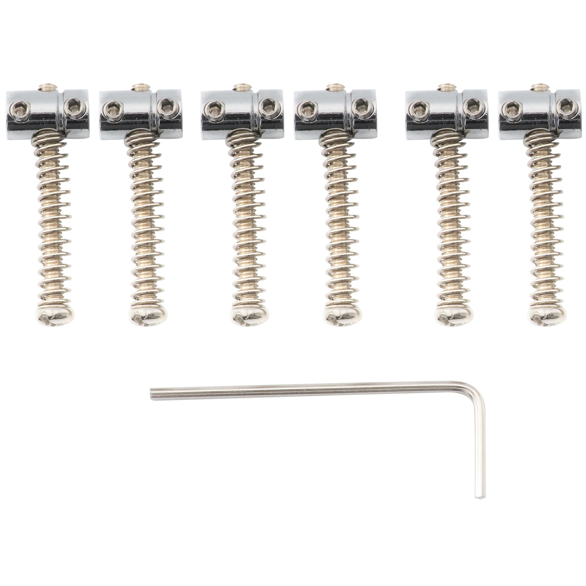 Musiclily Pro 10.8Mm Small Barrel Steel Saddles Round Bridge Saddles For Fender Squier Telecaster Tele Style Electric Guitar, Ch