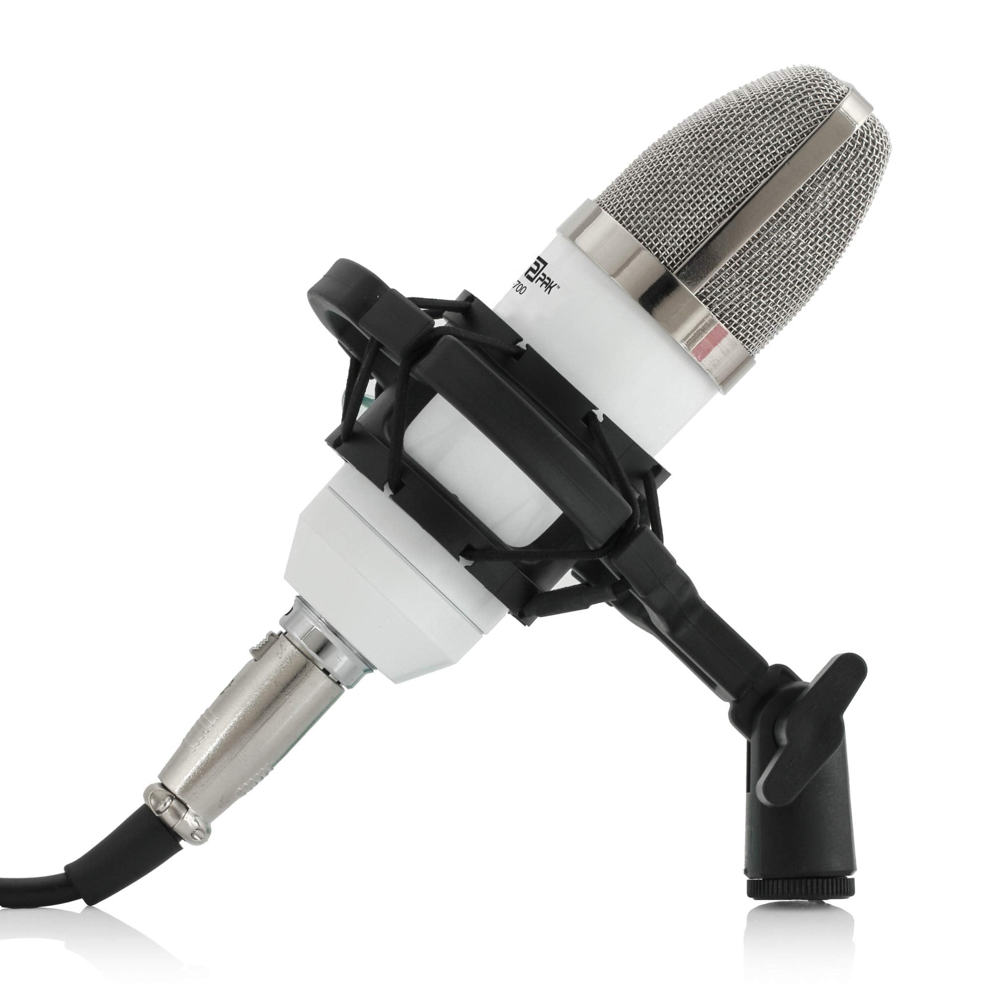Powerpak Bm-700 White Professional Large Diaphragm Studio Recording Microphone (Requires Phantom Power Or Sound Card)