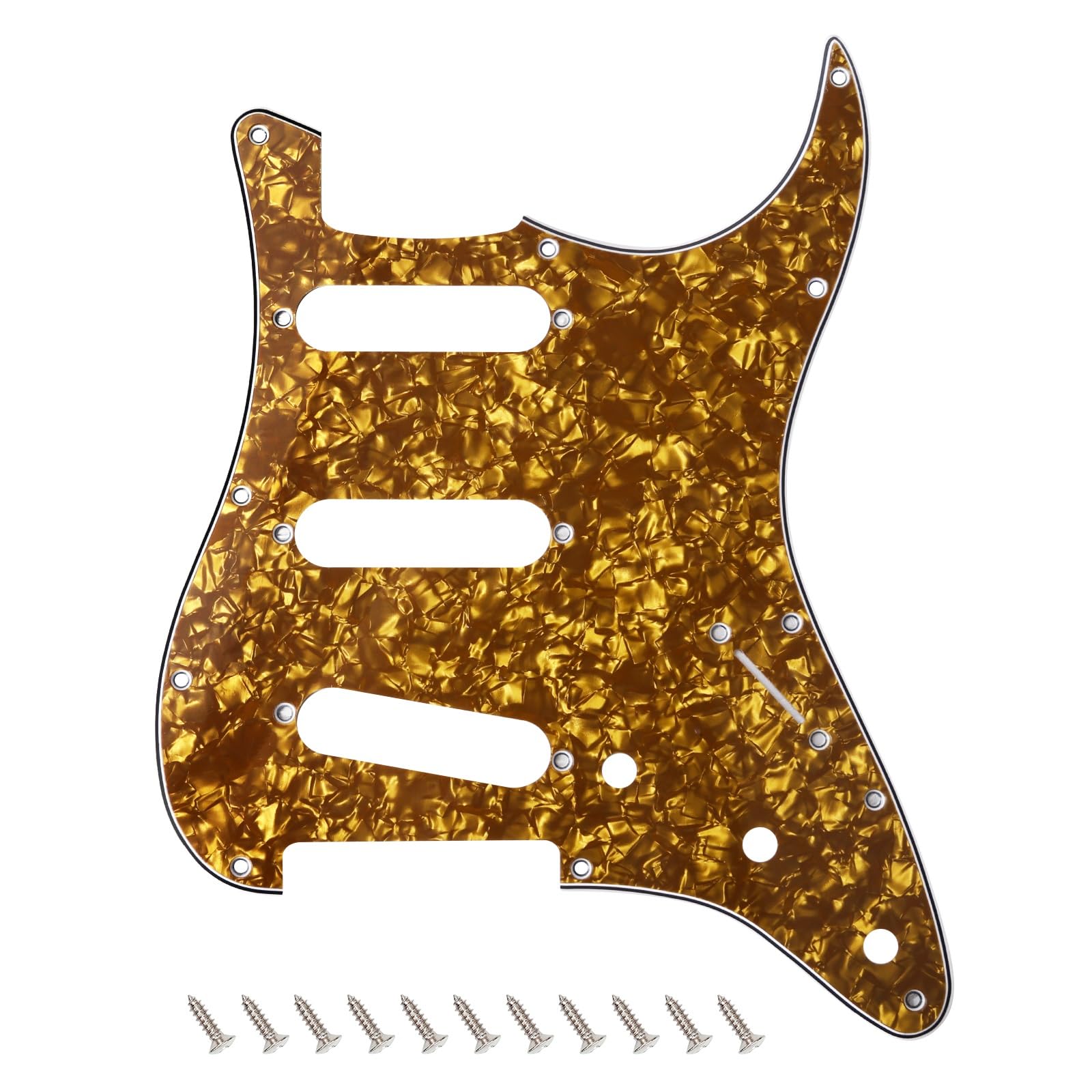 Banworks 4 Ply Strat Sss Pickguard 11-Hole Electric Guitar Pickguard Scratch Plate For Usa/Mexican Fender Modern Style Standard