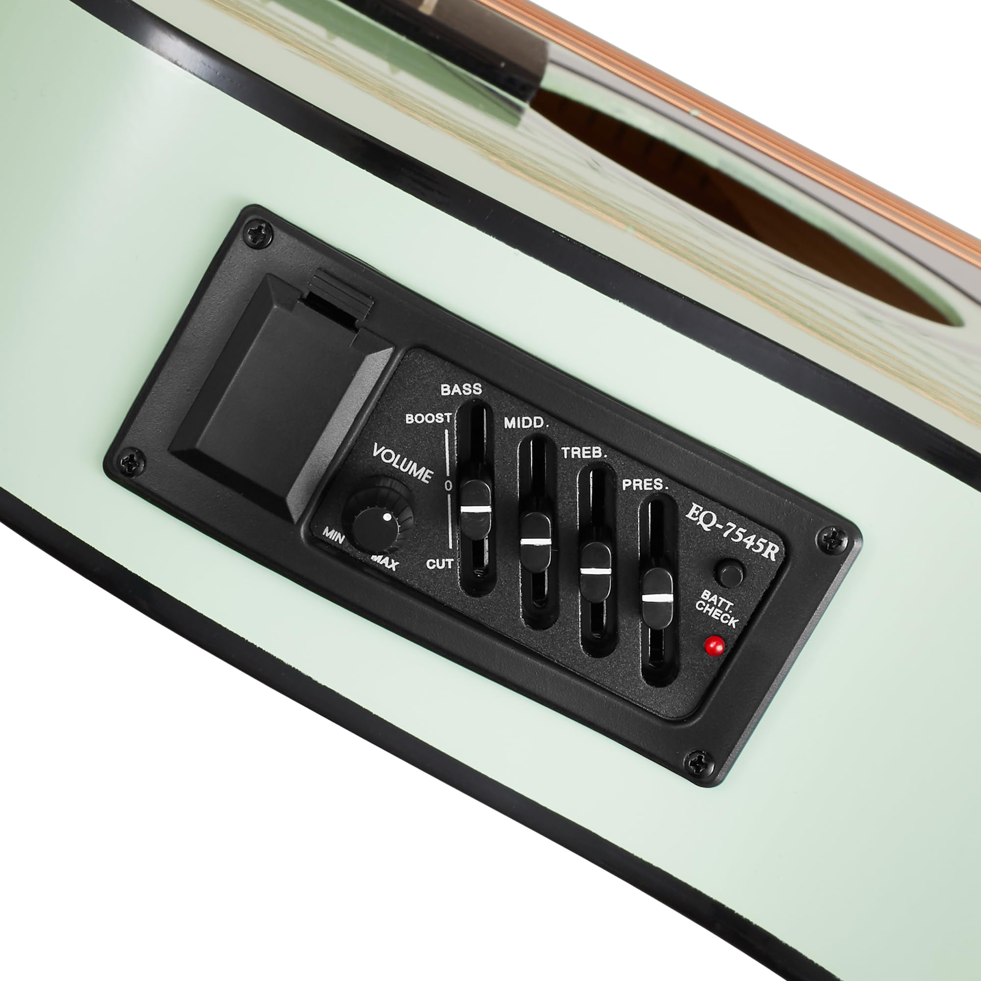 Ashthorpe Full-Size Cutaway Thinline Acoustic-Electric Guitar Package - Premium Tonewoods - Mint Green