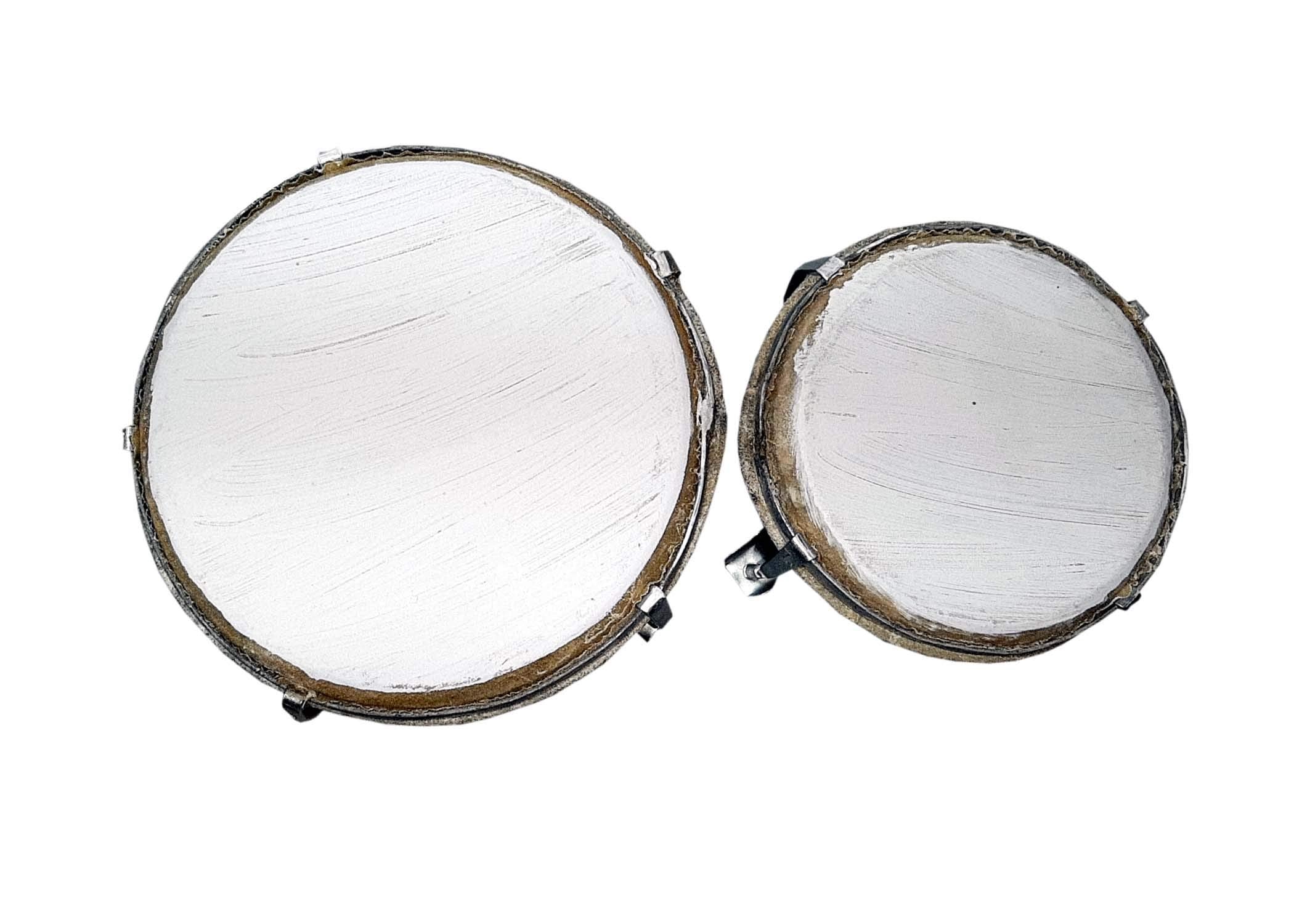 Gt Manufacturers Professional Two Piece Hand Made Wooden Bango Drum (Black & Yellow)