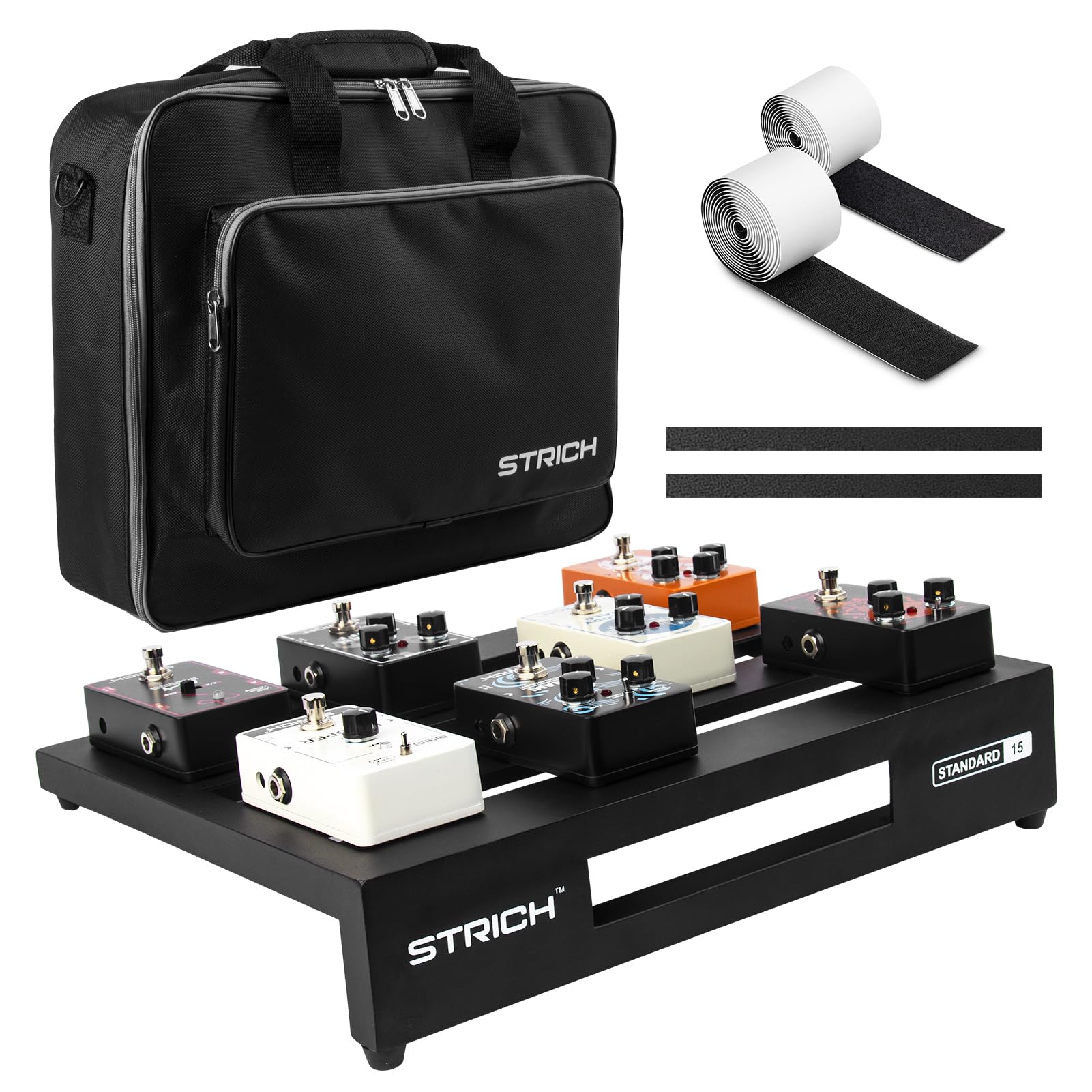 Strich Guitar Pedal Board Aluminum Alloy 1.82Lb Super Light Small Effect Pedalboard 15'' X 11.8'' With Carry Bag, Standard 15 (A