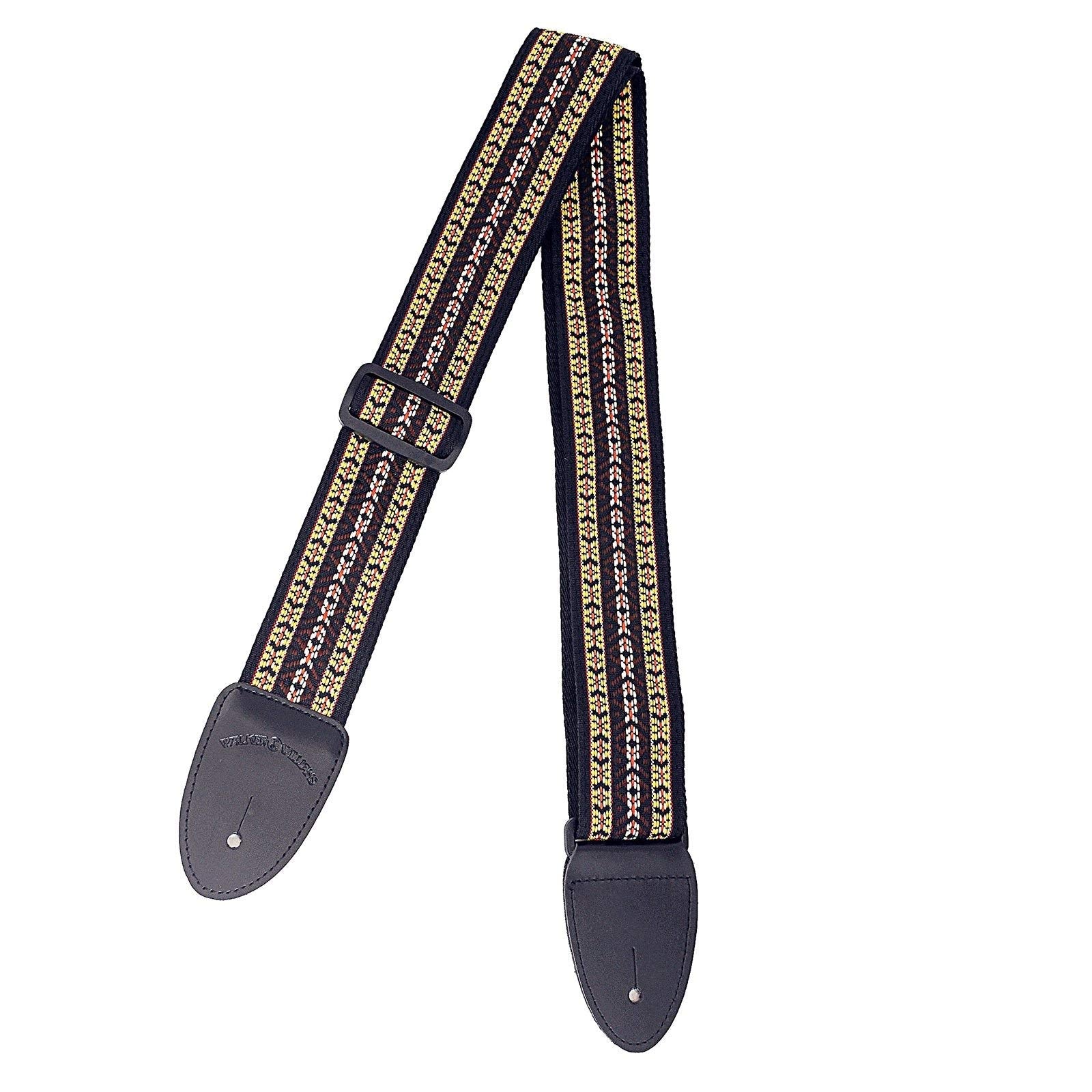 Walker & Williams H-24 60'S Style Hootenanny Tapestry Woven Guitar Strap